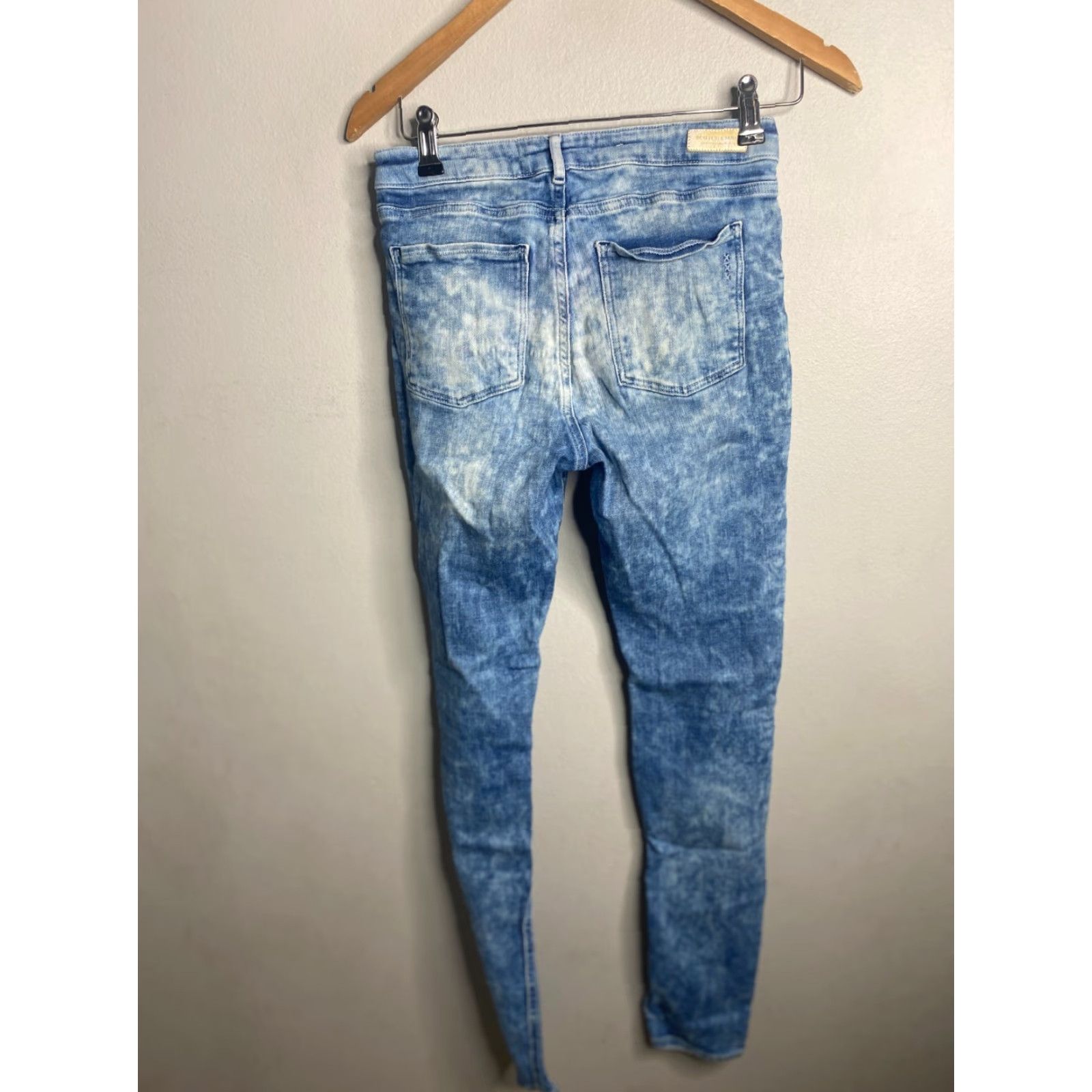 Scotch & Soda SCotch & Soda Jeans Women Slim Denim Distressed 28x30 London Theme Blue Regular Inseam 30in Womens Jeans Size 28" / US 6 / IT 42 - 4 Thumbnail