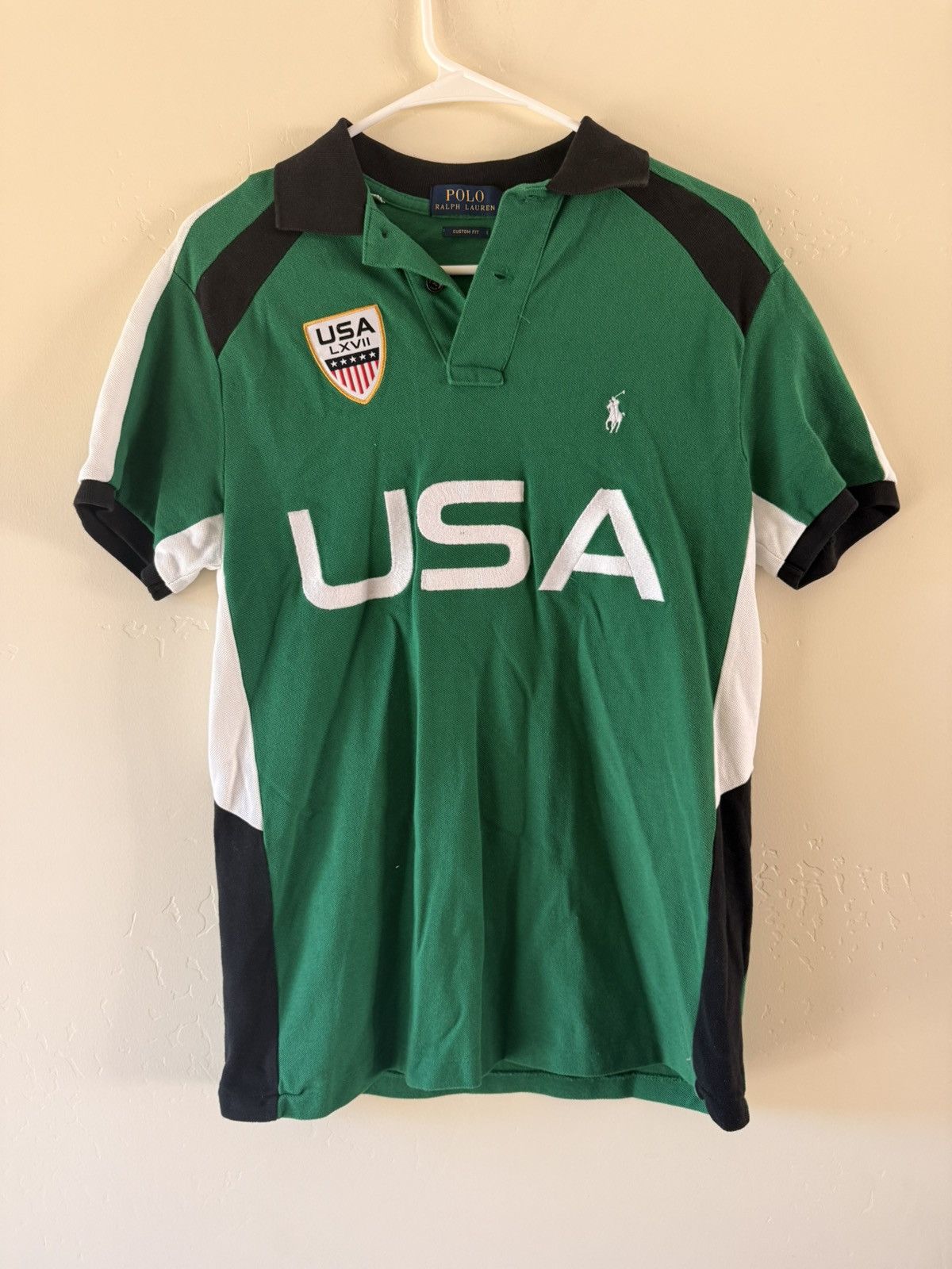 Polo Ralph Lauren Vintage Green USA Polo Short Sleeve Size US S / EU 44-46 / 1 - 1 Thumbnail