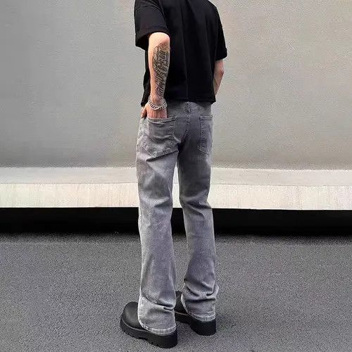Japanese Brand Kuroda x Kyono Aged Washed Smoke Grey Casual Loose Jeans Size US 32 / EU 48 - 4 Thumbnail