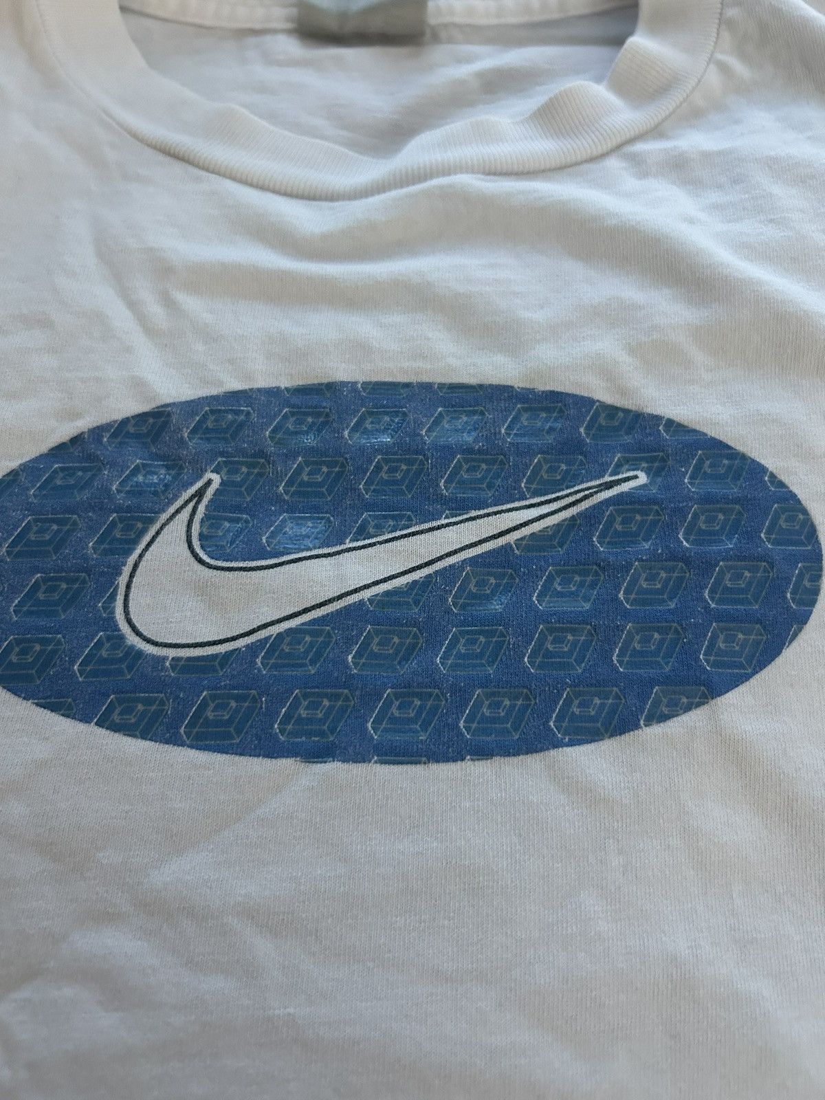 Nike × Vintage Vintage Nike Logo Tee White XL Size US XL / EU 56 / 4 - 4 Thumbnail