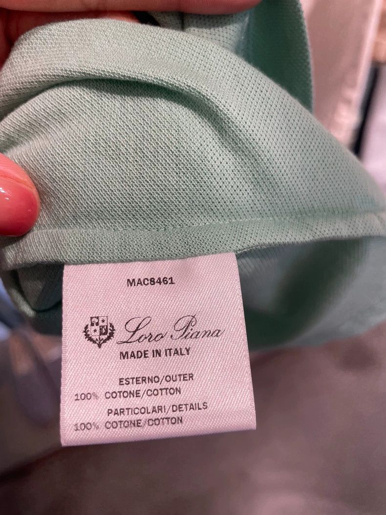Loro Piana LORO PIANA Light green short-sleeved polo shirt Size US M / EU 48-50 / 2 - 4 Thumbnail