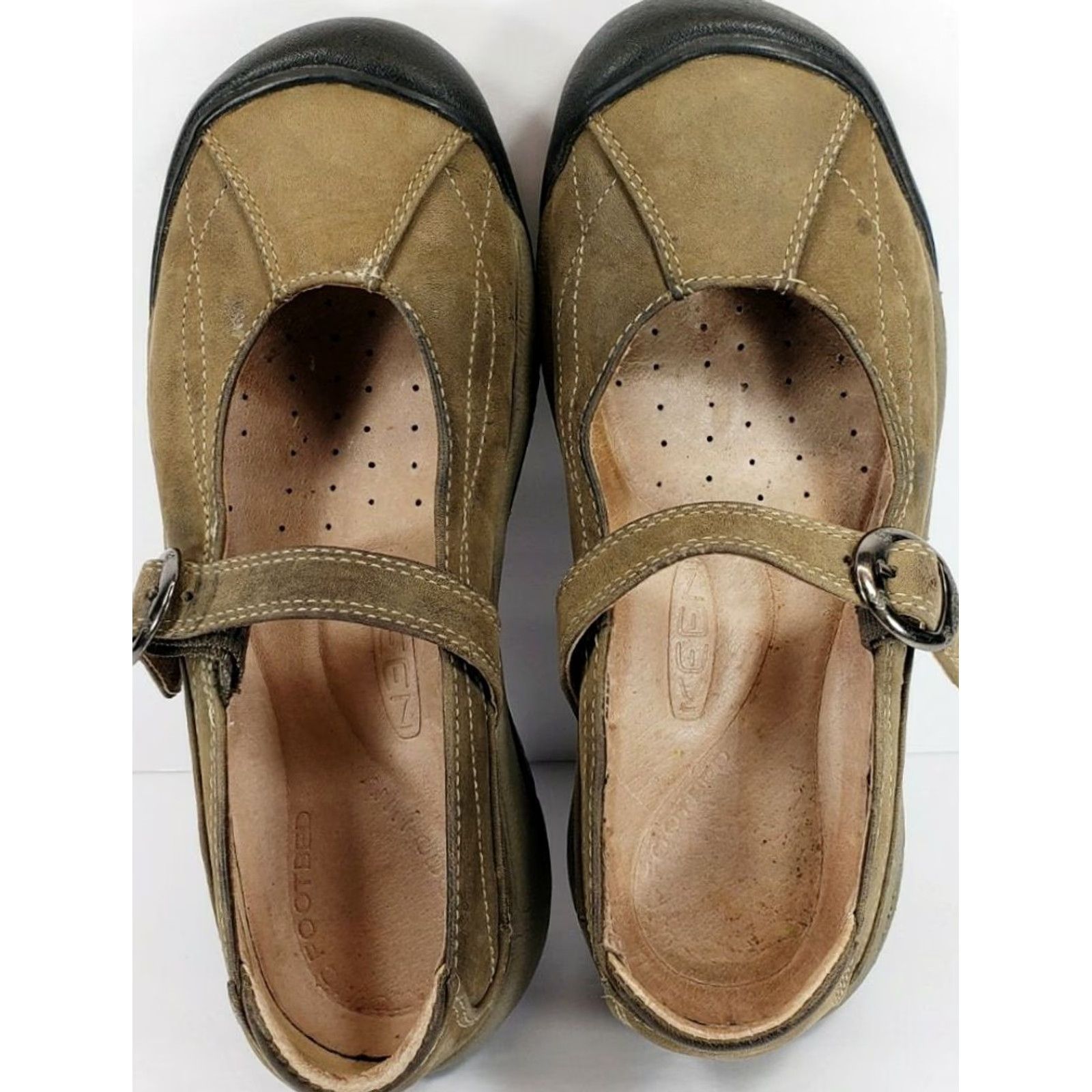 KEEN KEEN Presidio Mary Jane Olive Color Leather Flats Buckle Strap Women's 7 Size US 7 / IT 37 - 7 Thumbnail