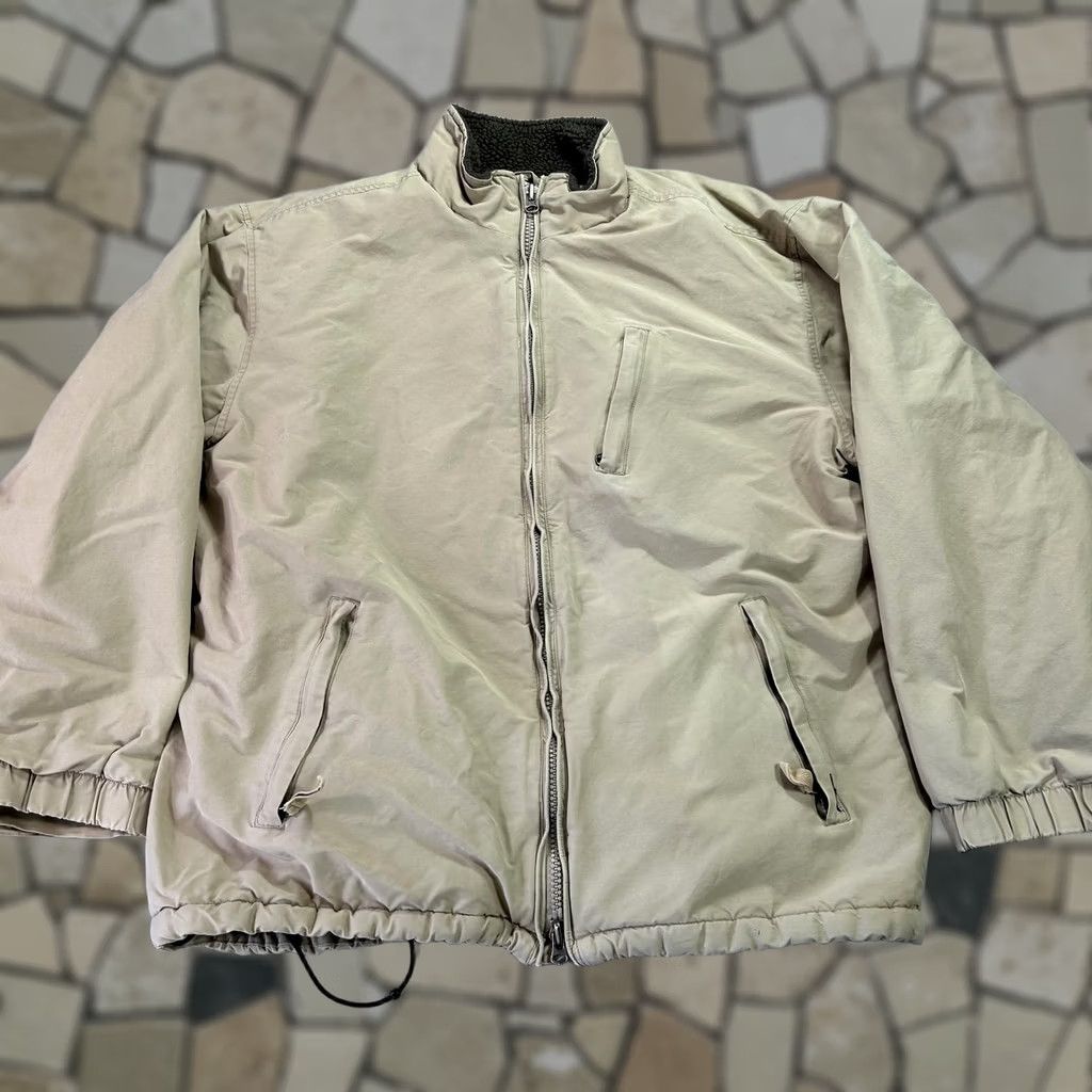 American Eagle Outfitters VINTAGE American Eagle Jacket Mens L Beige Sherpa Fleece Lined Zip Y2K Size US L / EU 52-54 / 3 - 1 Thumbnail