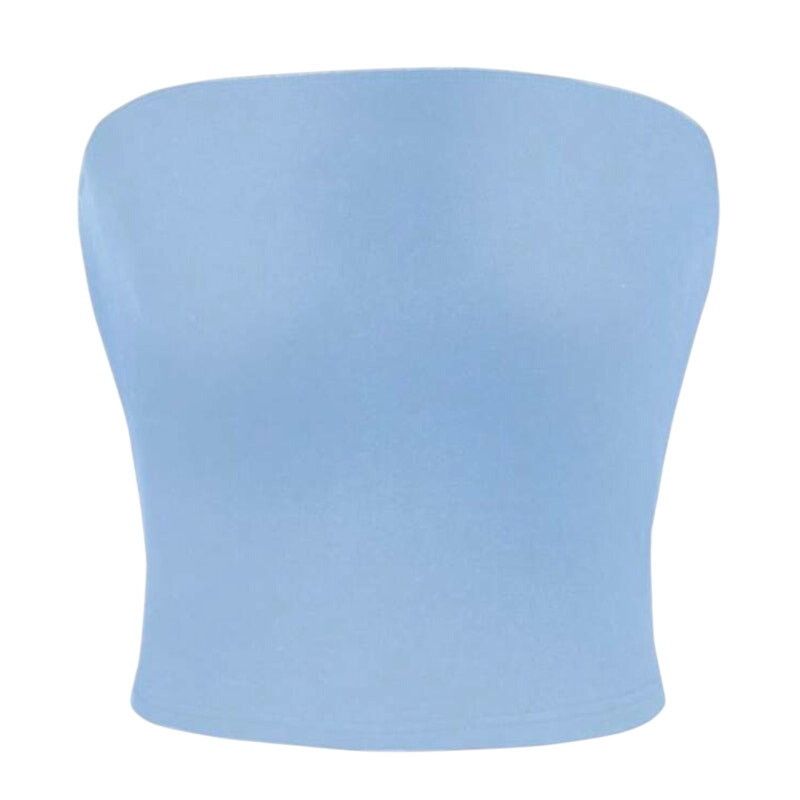 Shein Strapless Tube Top in Blue, Size M Size M / US 6-8 / IT 42-44 - 1 Thumbnail