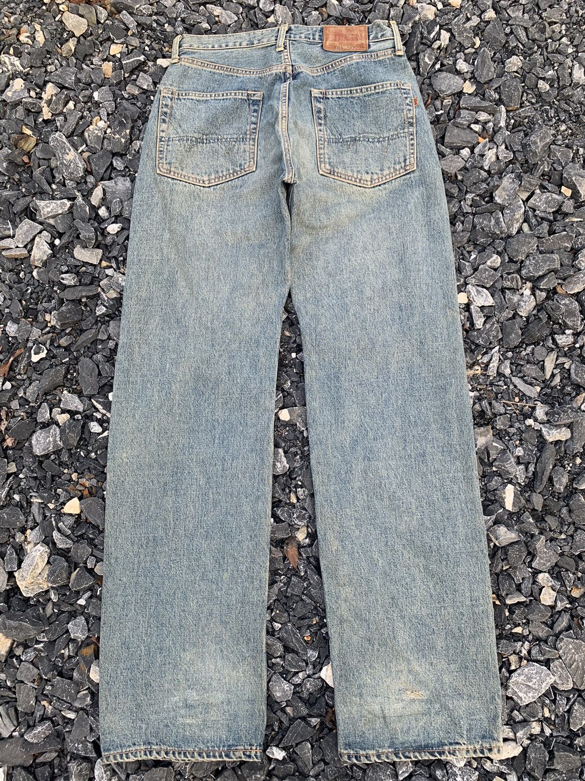 Kapital VINTAGE EDWIN 505 SELVEDGE BAGGY JAPANESE DISTRESSED DENIM Size US 29 - 3 Thumbnail