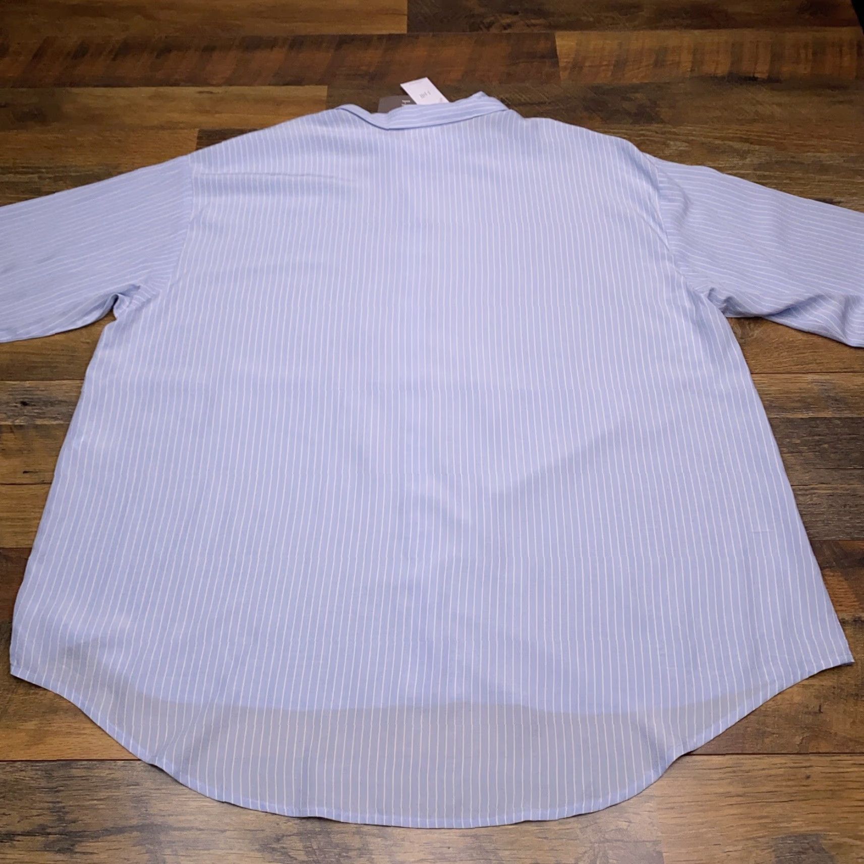 J. Jill J. Jill Button-Up Shirt Womens 2X Blue Stripe Long Sleeve Collared Pocketless Modern Lightweight All Seasons Casual New with Tags Size XXL / US 16-18 / IT 52-54 - 3 Thumbnail