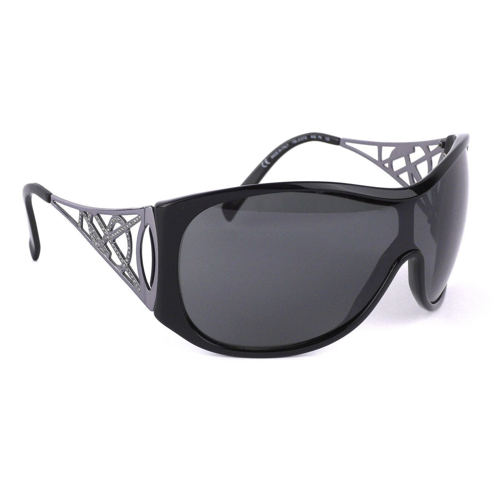 YSL 6107/S Shield Sunglasses Navy Blue Italy Made w/ Crystal Temples Saint Laurent SL-51-Rim 008 Sunglasses Men main image 2