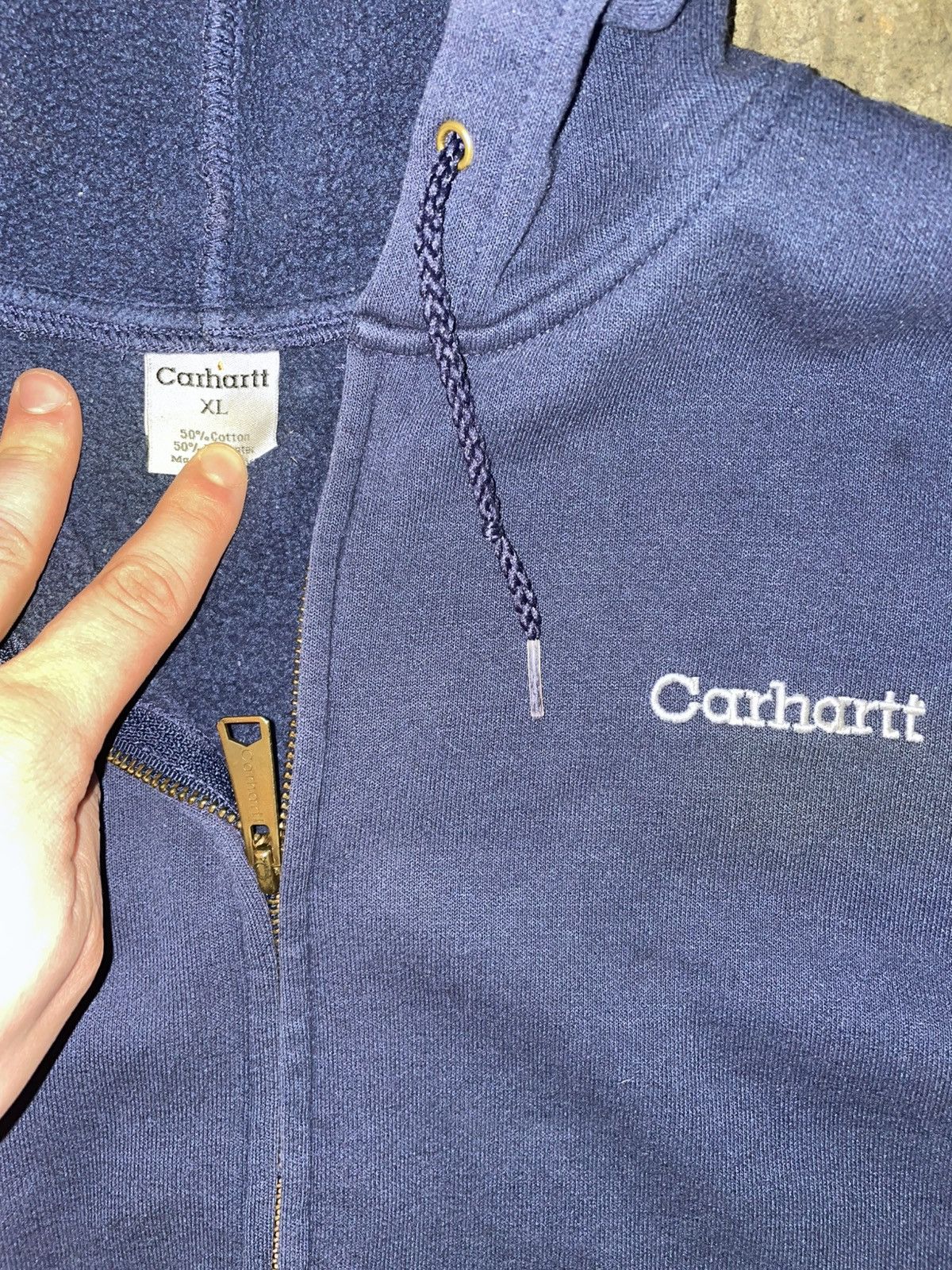 Carhartt Navy Blue Carhartt Full Zip Hoodie Size US XXL / EU 58 / 5 - 2 Thumbnail