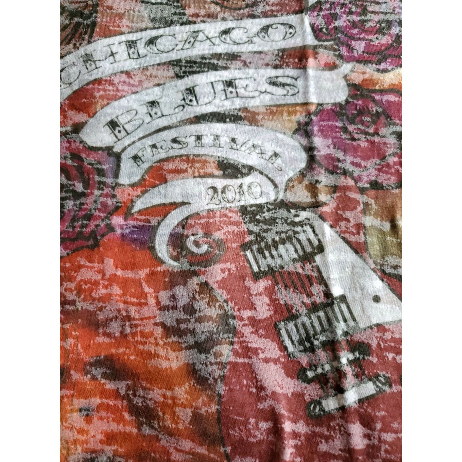 Vintage VINTAGE Chicago Blues Festival 2010 Tie-dyed Women's Short Sleeve TShirt SZ S Size S / US 4 / IT 40 - 4 Thumbnail