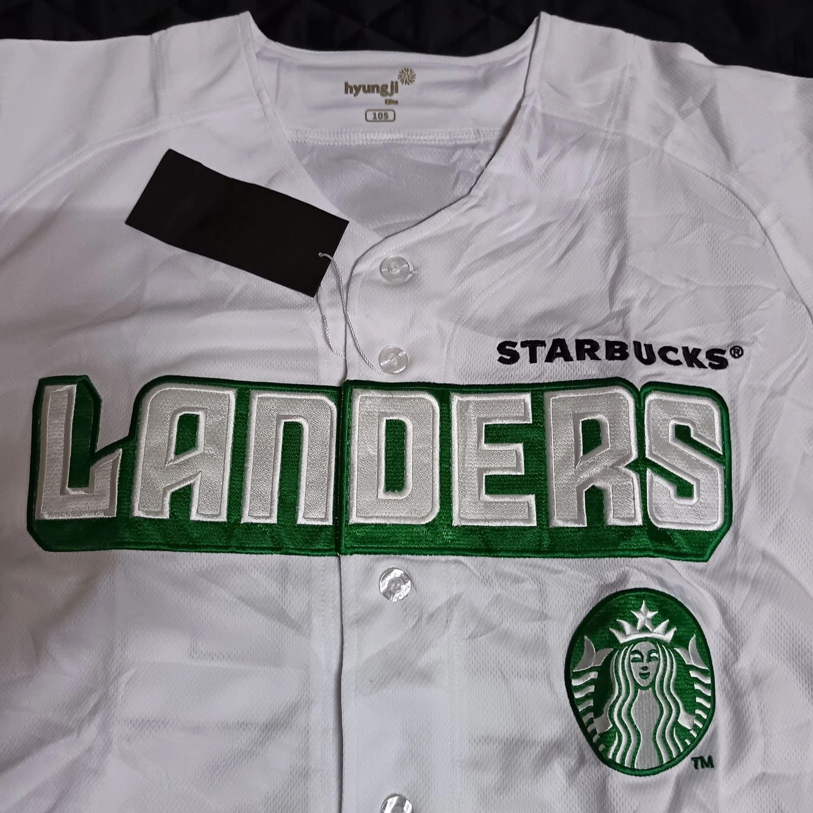 MLB SSG Landers X Starbucks KBO Korean Baseball Jersey Size US XL / EU 56 / 4 - 3 Thumbnail