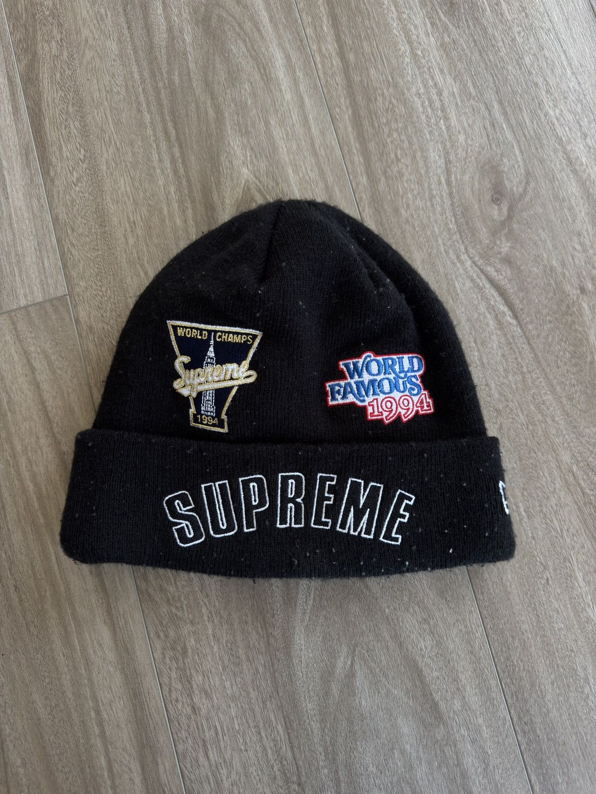 Supreme Supreme x New Era Championship Beanie Black 2018 Size ONE SIZE - 2 Thumbnail