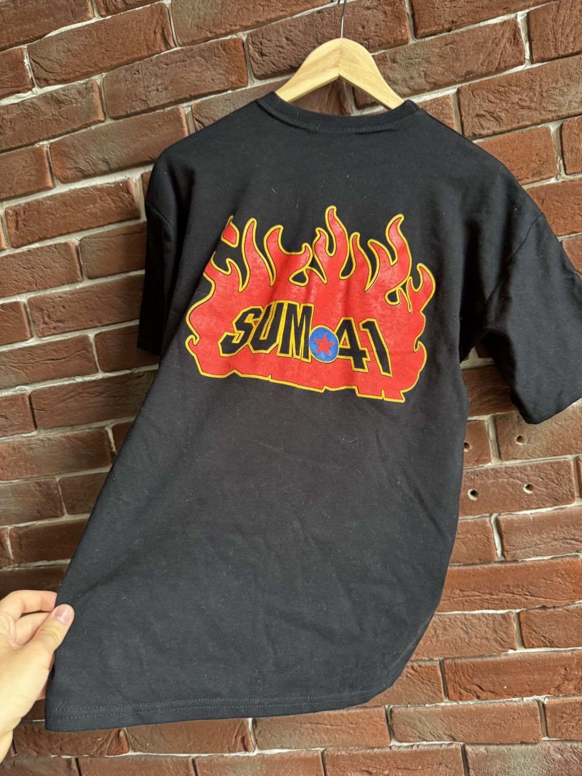 Band Tees × Vintage Vintage Y2K Sum 41 Flames Rock Metal Band Black Tshirt M Size US M / EU 48-50 / 2 - 4 Thumbnail