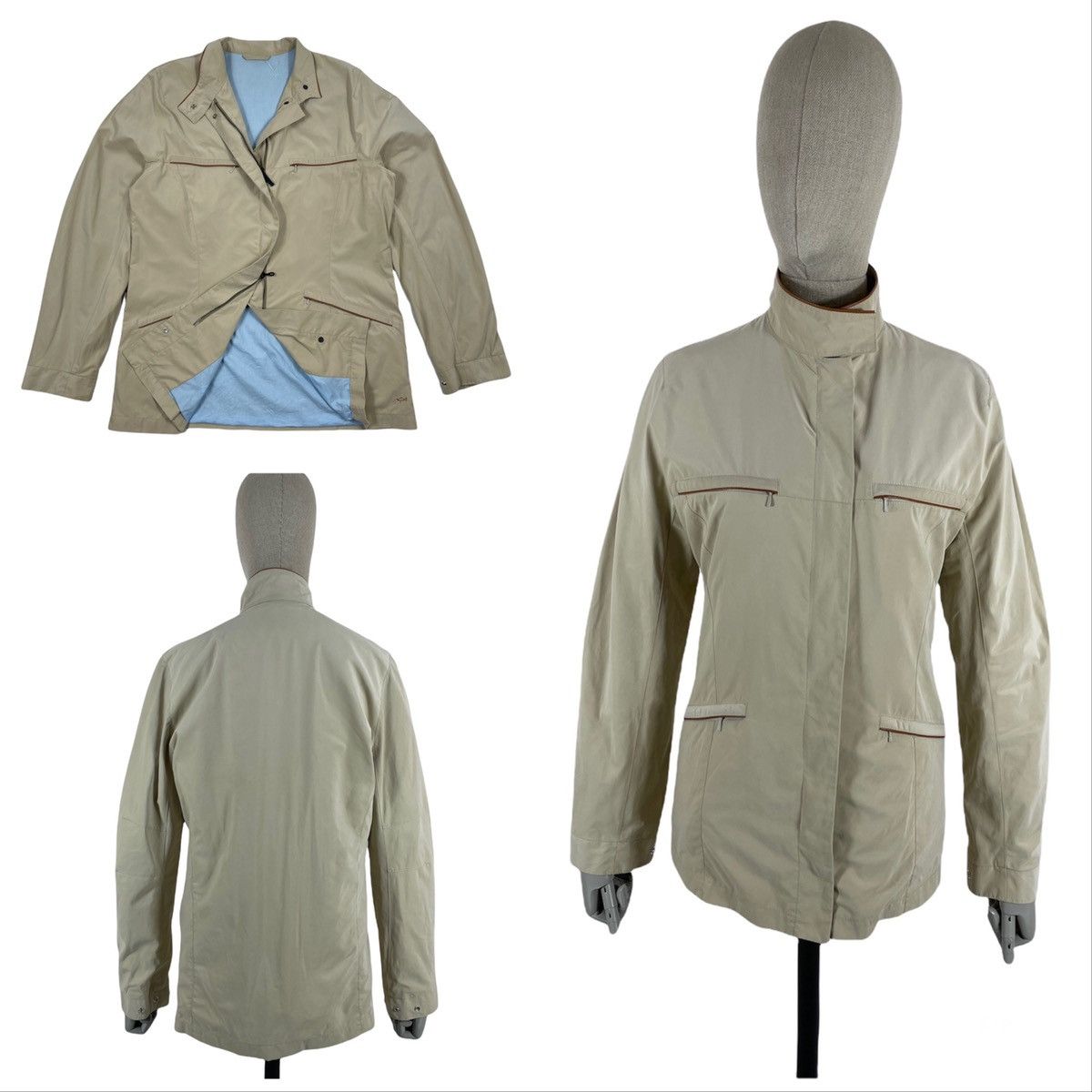 Vintage P&S Logo Yachting Italy Nylon Long Sleeve Coat Jacket Parka Trench