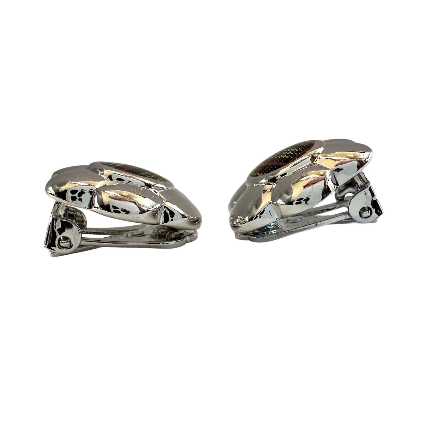 Burberry Burberry Nova Check Flower Clip-On Earrings - Burberrys Size ONE SIZE - 3 Thumbnail