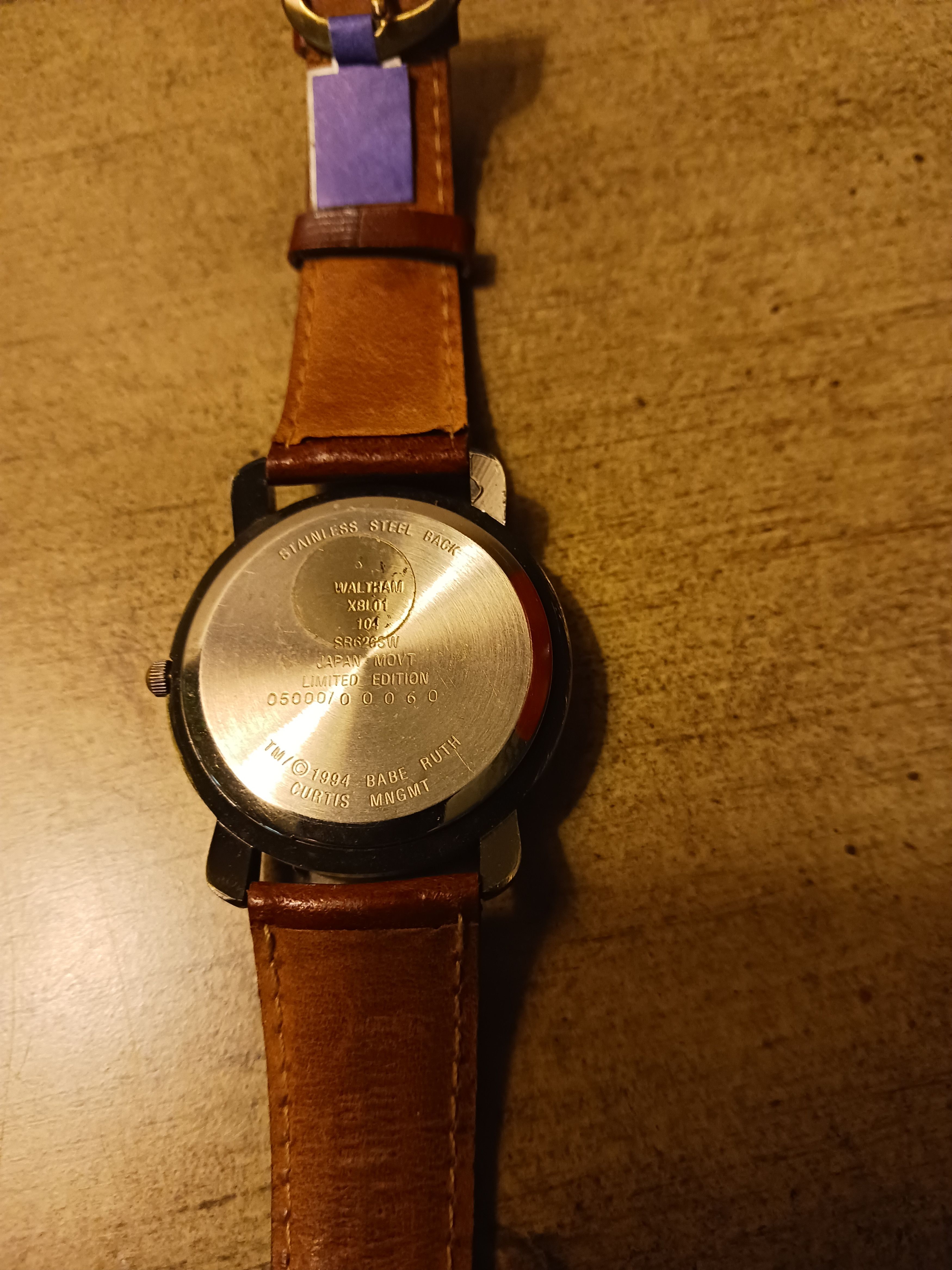 Vintage Vintage 1994 Waltham Babe Ruth Gold Tone Watch. Size ONE SIZE - 3 Thumbnail
