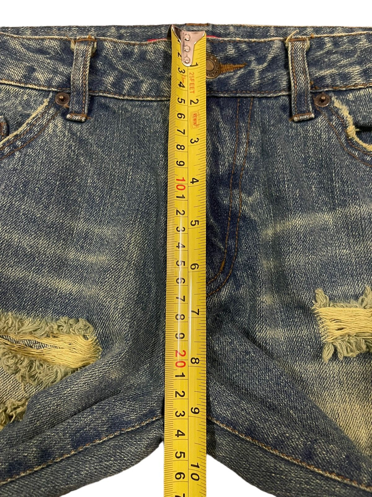 If Six Was Nine Vintage Japanese Brand Faded Wash Distressed Flare Jeans Size US 30 / EU 46 - 13 Thumbnail