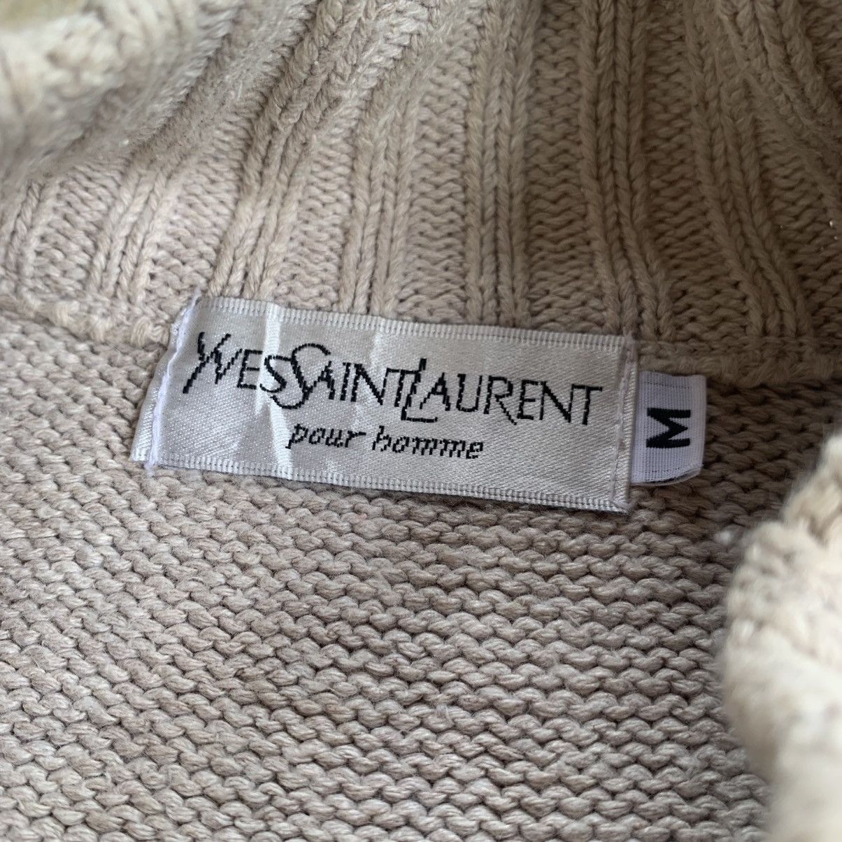Yves Saint Laurent Yves Saint Laurent pour Homme Half-Zip Knit Sweater Size US M / EU 48-50 / 2 - 6 Thumbnail