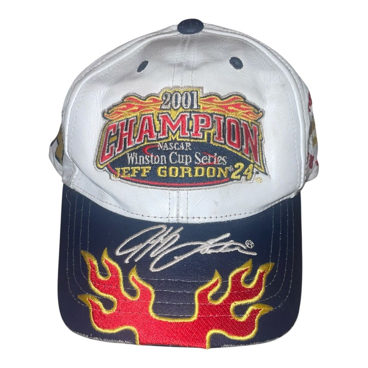NASCAR Rare Vtg Jeff Gordon #24 2001 Winston Cup Champion Leather Size ONE SIZE - 1 Thumbnail
