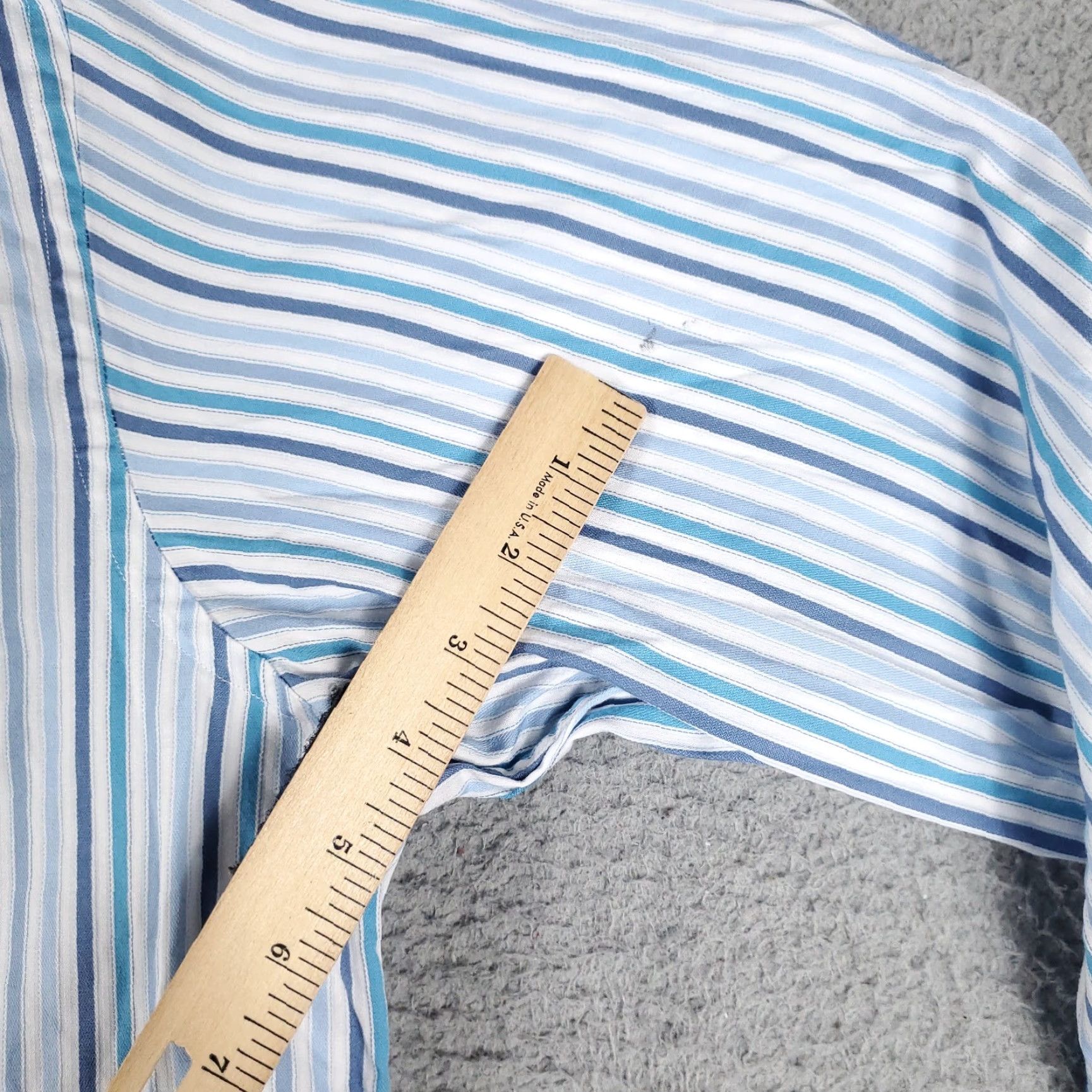 Ben Sherman Ben Sherman Blue Striped Button-Up Shirt Mens XL Long Sleeve Casual Size US XL / EU 56 / 4 - 3 Thumbnail