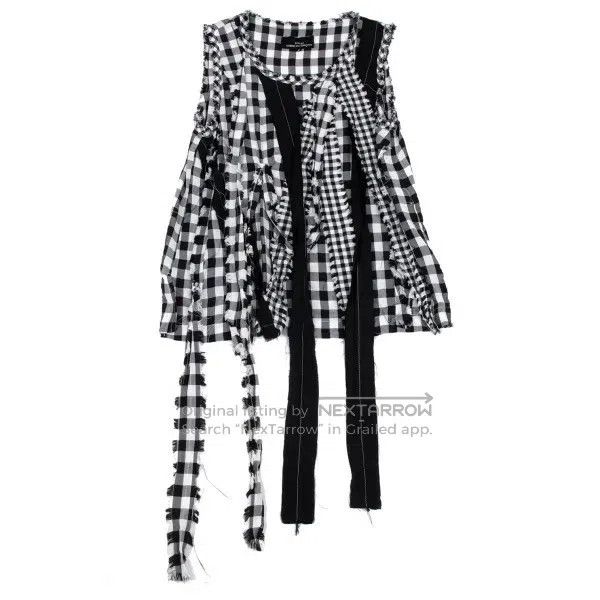 Comme des Garcons Comme Des Garcons Black and white vintage plaid tie vest t Size S / US 4 / IT 40 - 2 Thumbnail