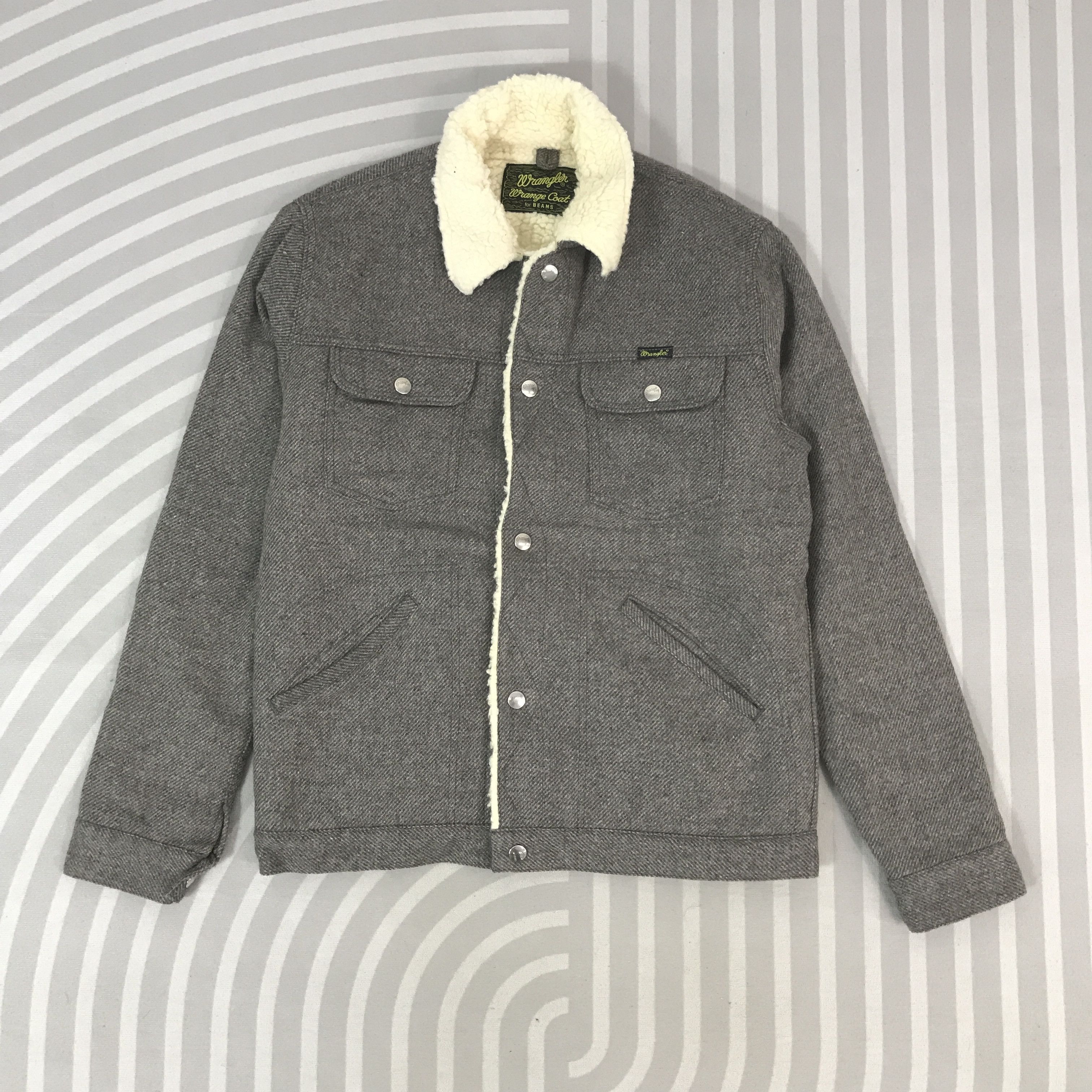 Wrangler Vintage Wrange X Beams Wool snap button Coat Jacket Size US M / EU 48-50 / 2 - 1 Thumbnail