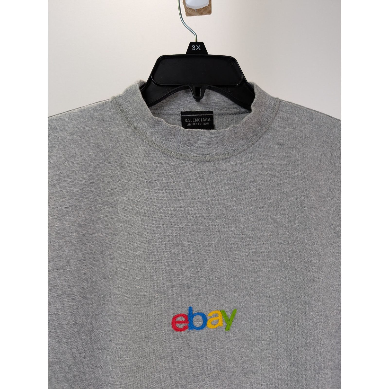 Balenciaga × eBay o1rshd1 Inside Out Oversized T-Shirt in Heather Grey Size US M / EU 48-50 / 2 - 5 Thumbnail