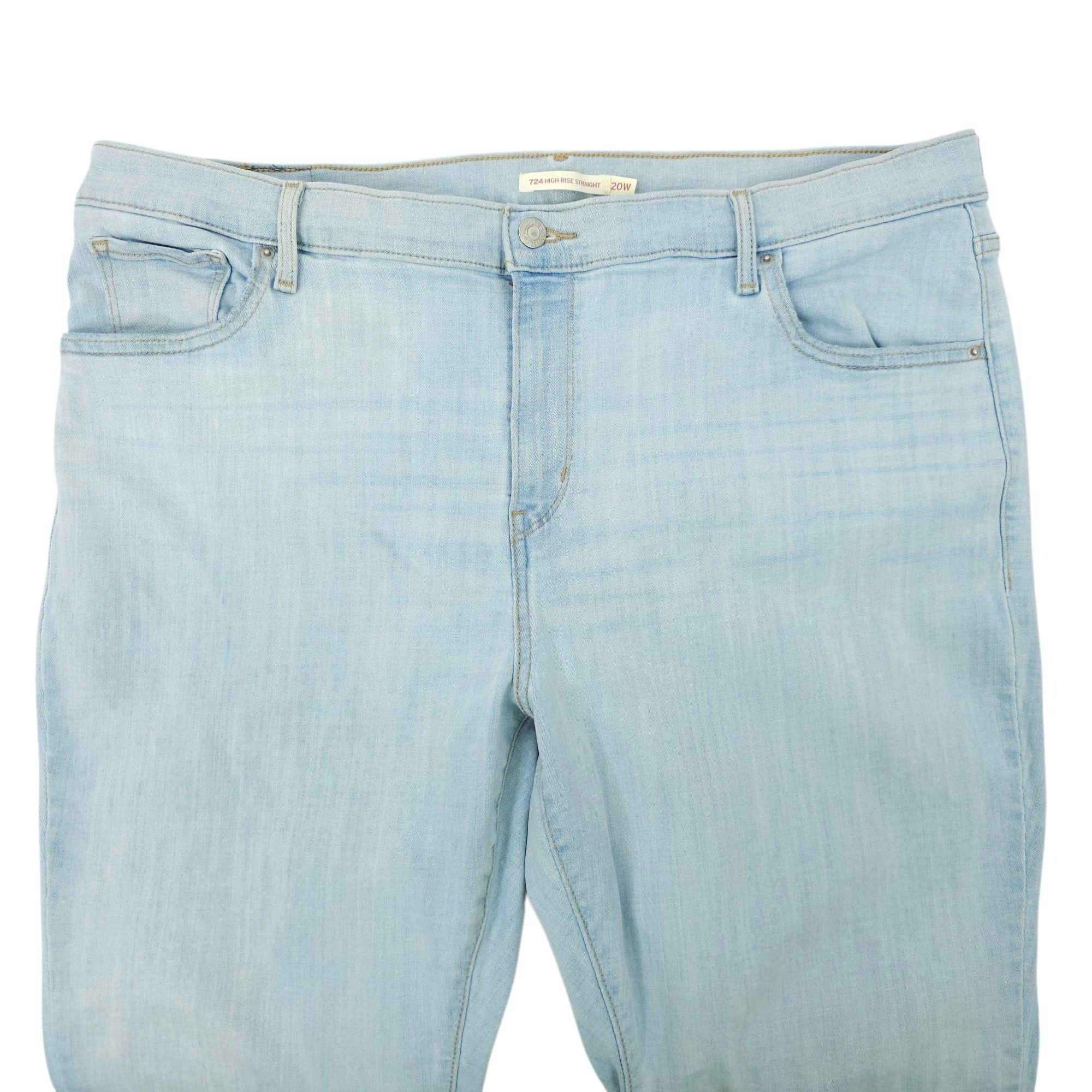 Levi's Levis 724 High Rise Straight Jeans Womens Size 20W Frayed He Size 39" - 9 Thumbnail