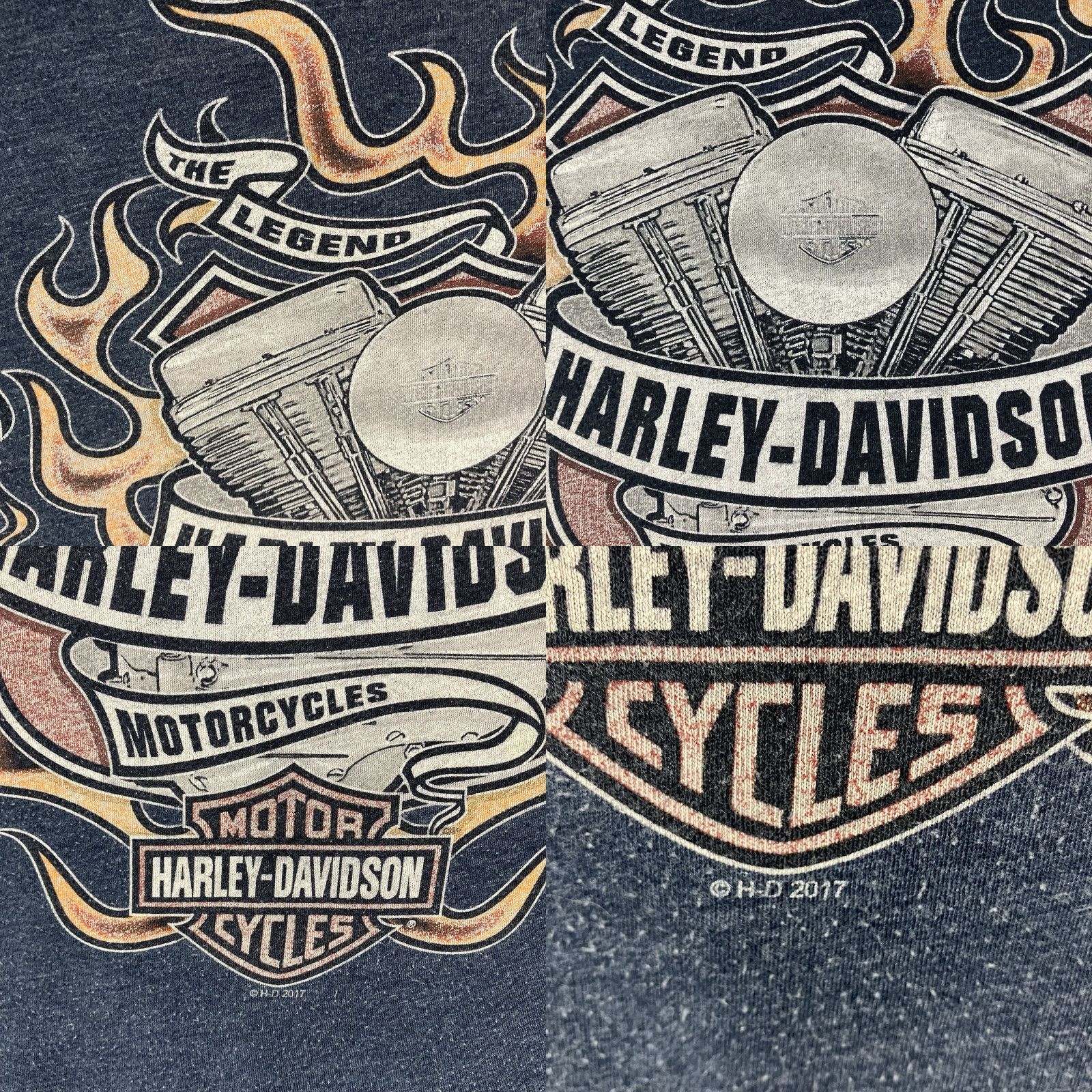 Harley Davidson Harley Davidson T Shirt XL Double Sided Super Thin Flame Engine Women's Size XL / US 12-14 / IT 48-50 - 8 Thumbnail