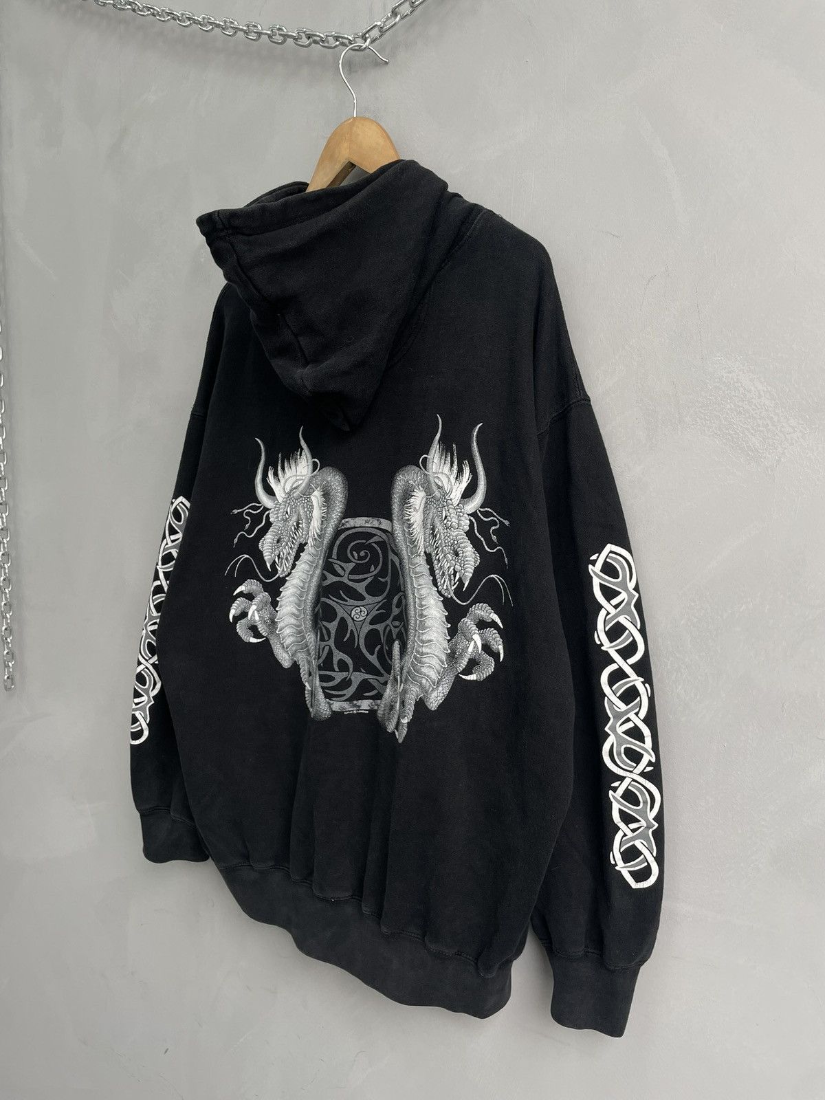 Japanese Brand Boxy Rap tribal sk8 hoodie 3d emblem 90s retro hype Size US XXL / EU 58 / 5 - 8 Thumbnail