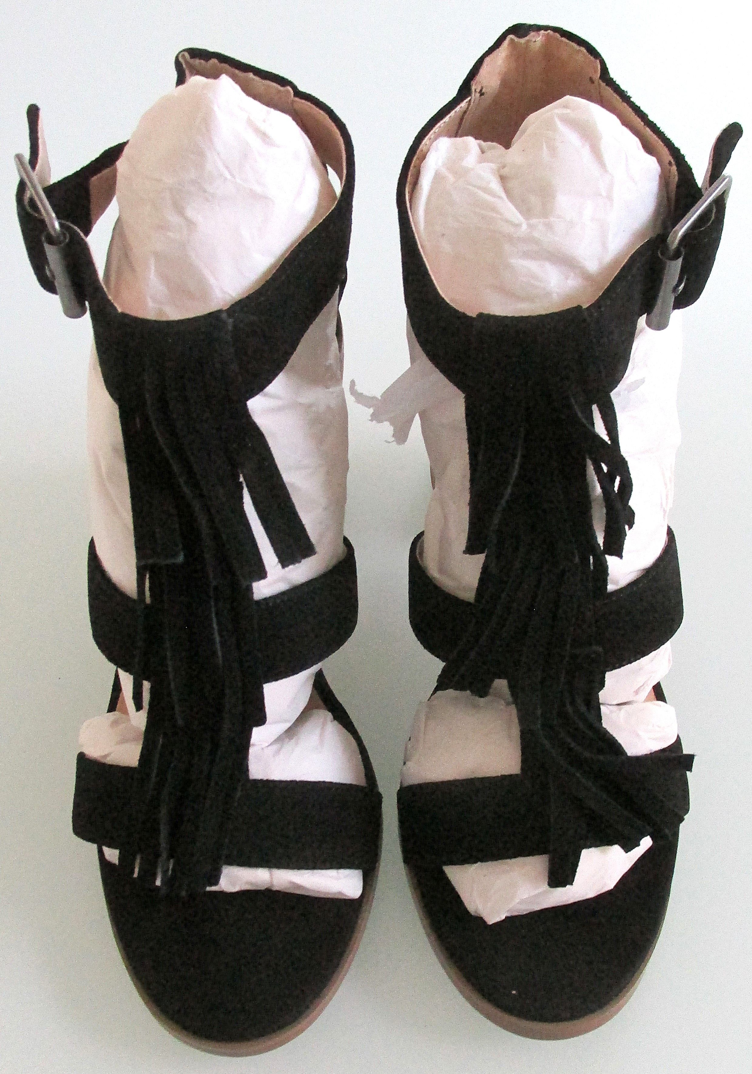 Other Sole Society New Suede Open Toe Fringe Heels Size 8M Size US 8 / IT 38 - 2 Thumbnail