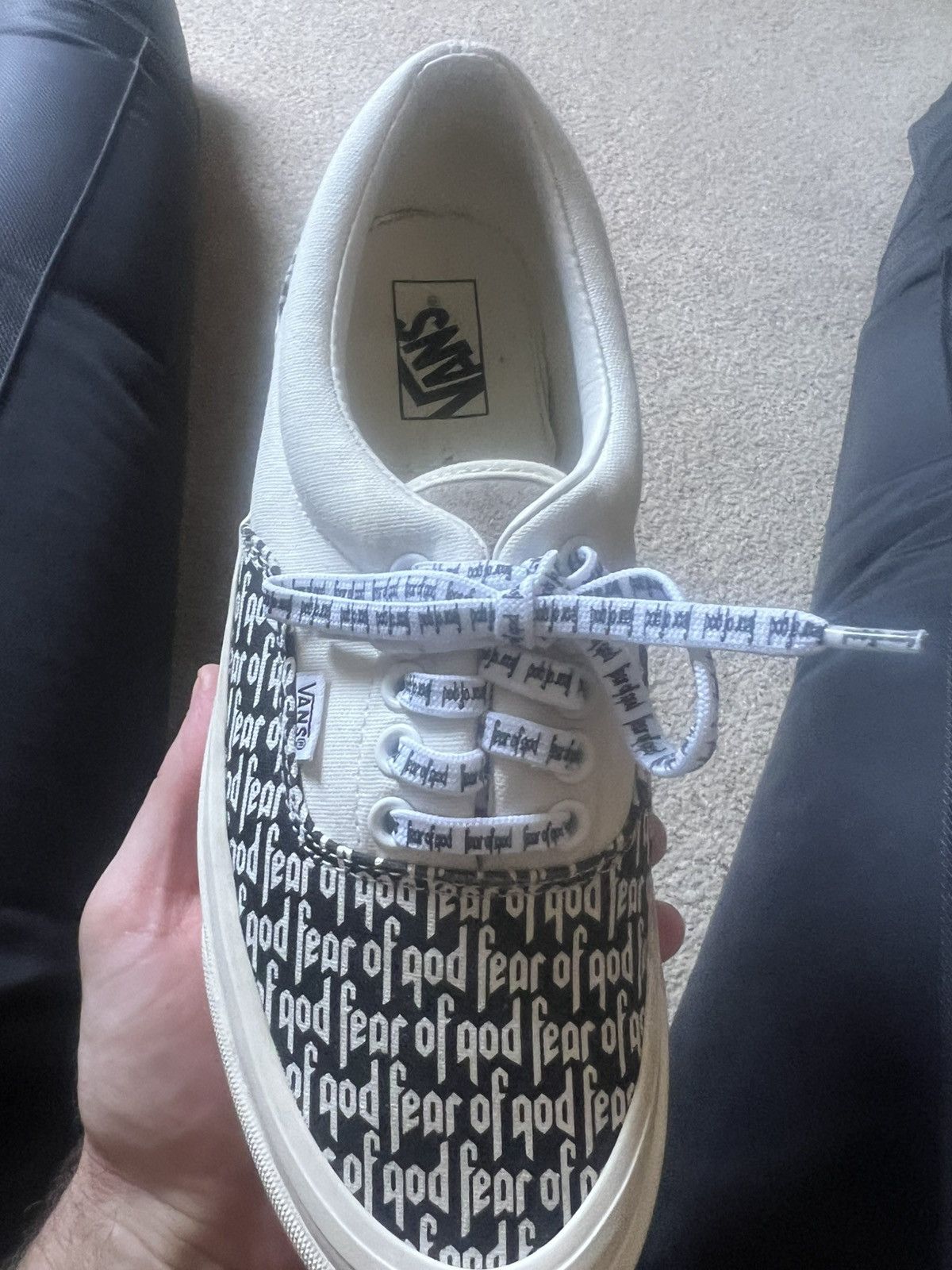 Fear of God × Vans Vans Fear of God Era 95 DX Marshmallow & Black size 10 Size US 10 / EU 43 - 2 Thumbnail
