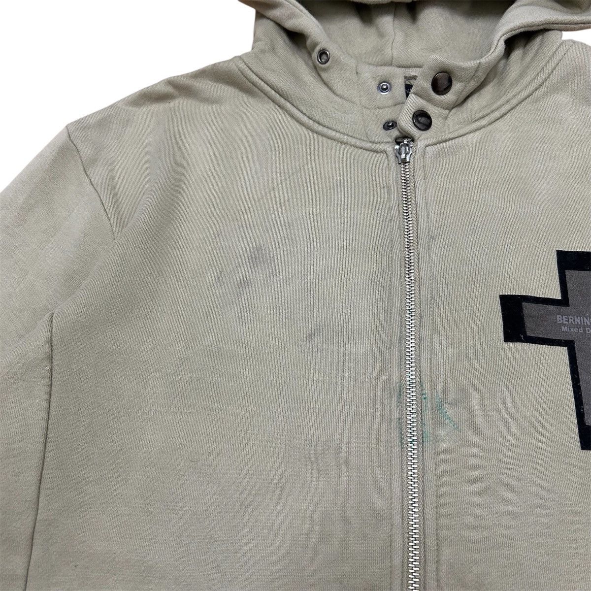 BERNINGS SHO Vintage Y2K Japanese BERNINGS SHO Cross Logo Full Zip Hoodie Size US L / EU 52-54 / 3 - 5 Thumbnail