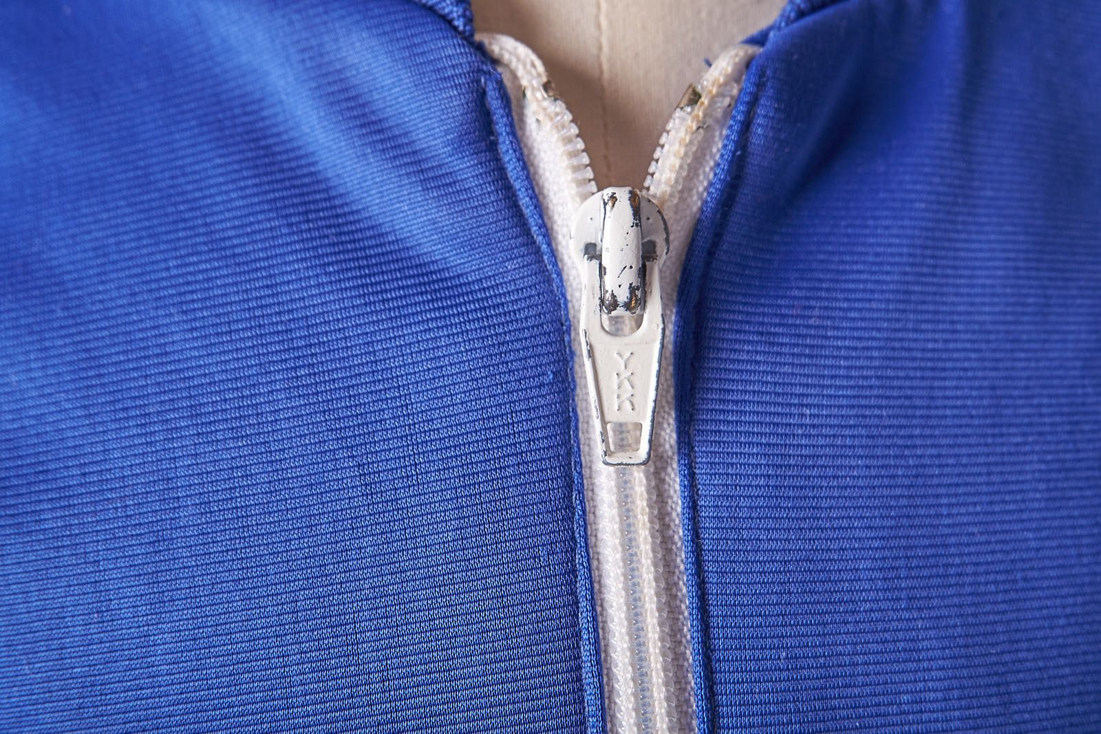 Vintage 1980s Blue and Yellow Nylon Swimming Track Jacket Size US XS / EU 42 / 0 - 4 Thumbnail