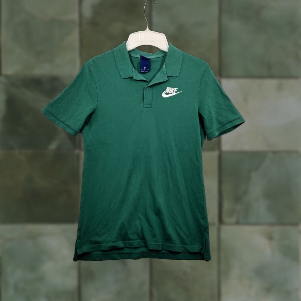 Nike Nike Shirt Mens Small Green Polo Short Sleeve Spellout Swoosh Size US S / EU 44-46 / 1 - 1 Thumbnail