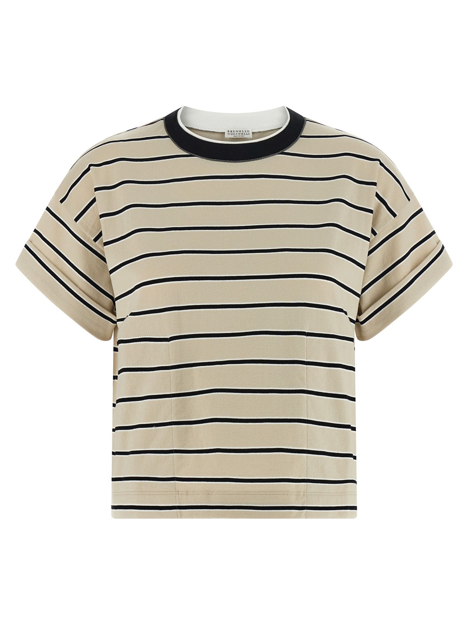 Brunello Cucinelli 'Shiny Trims' T-shirt Size XS / US 0-2 / IT 36-38 - 1 Thumbnail