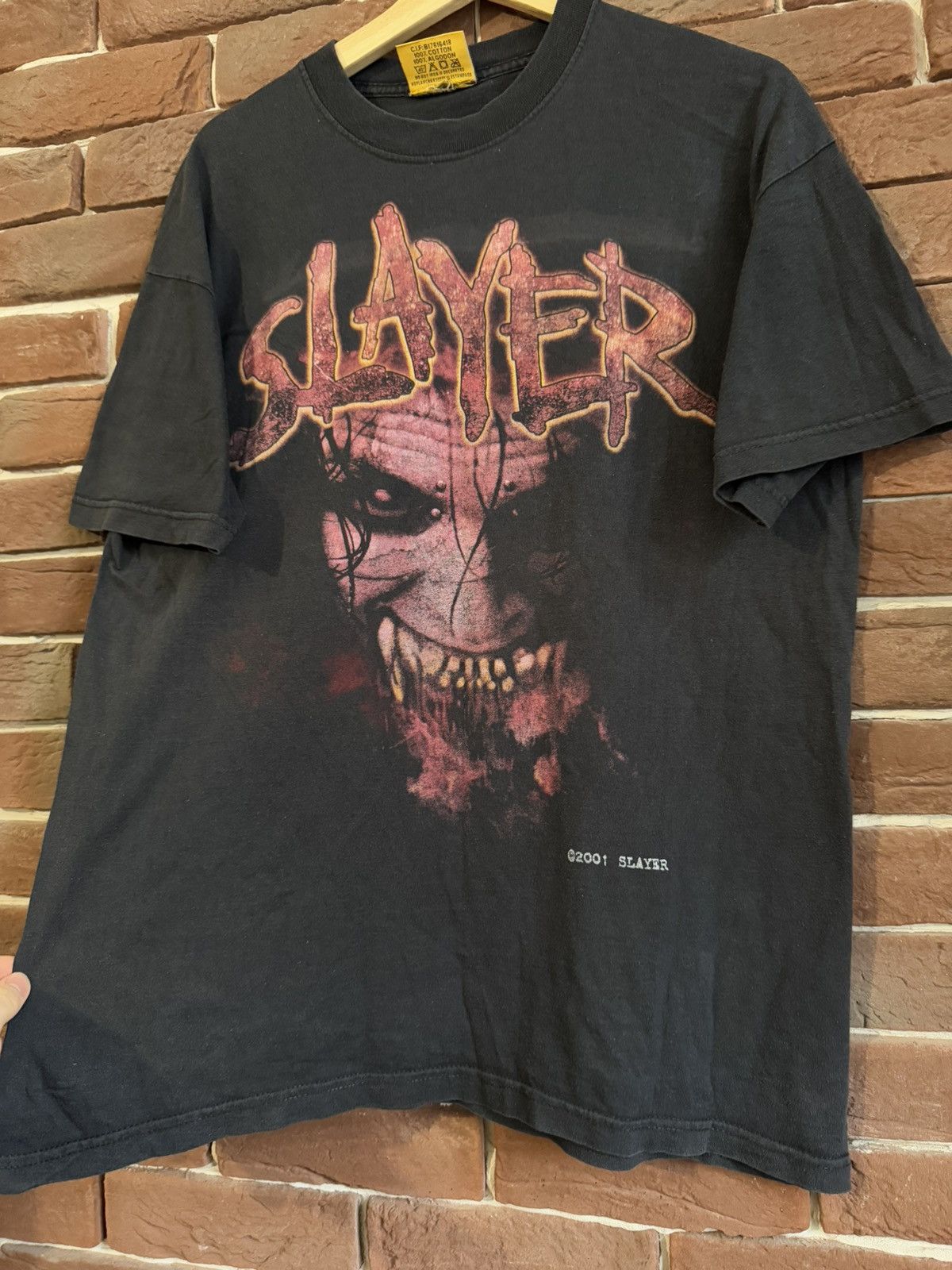 Band Tees Rare Vintage 00s Slayer 2001 Thrash Metal Band Tee Black L Size US L / EU 52-54 / 3 - 5 Thumbnail