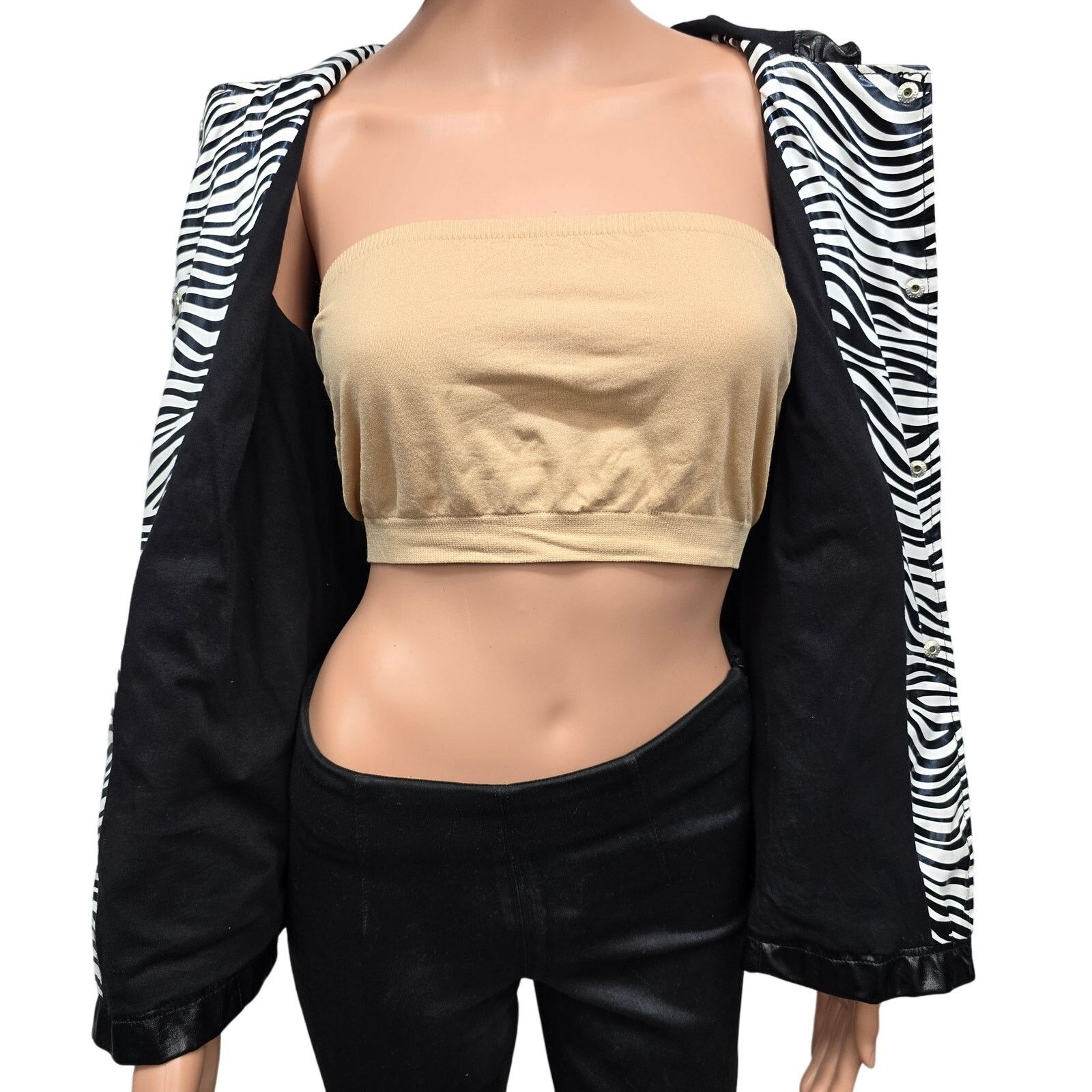 Other Dollhouse Hooded Rain Jacket Animal Print Elbow Patch S/M Size ONE SIZE - 10 Thumbnail