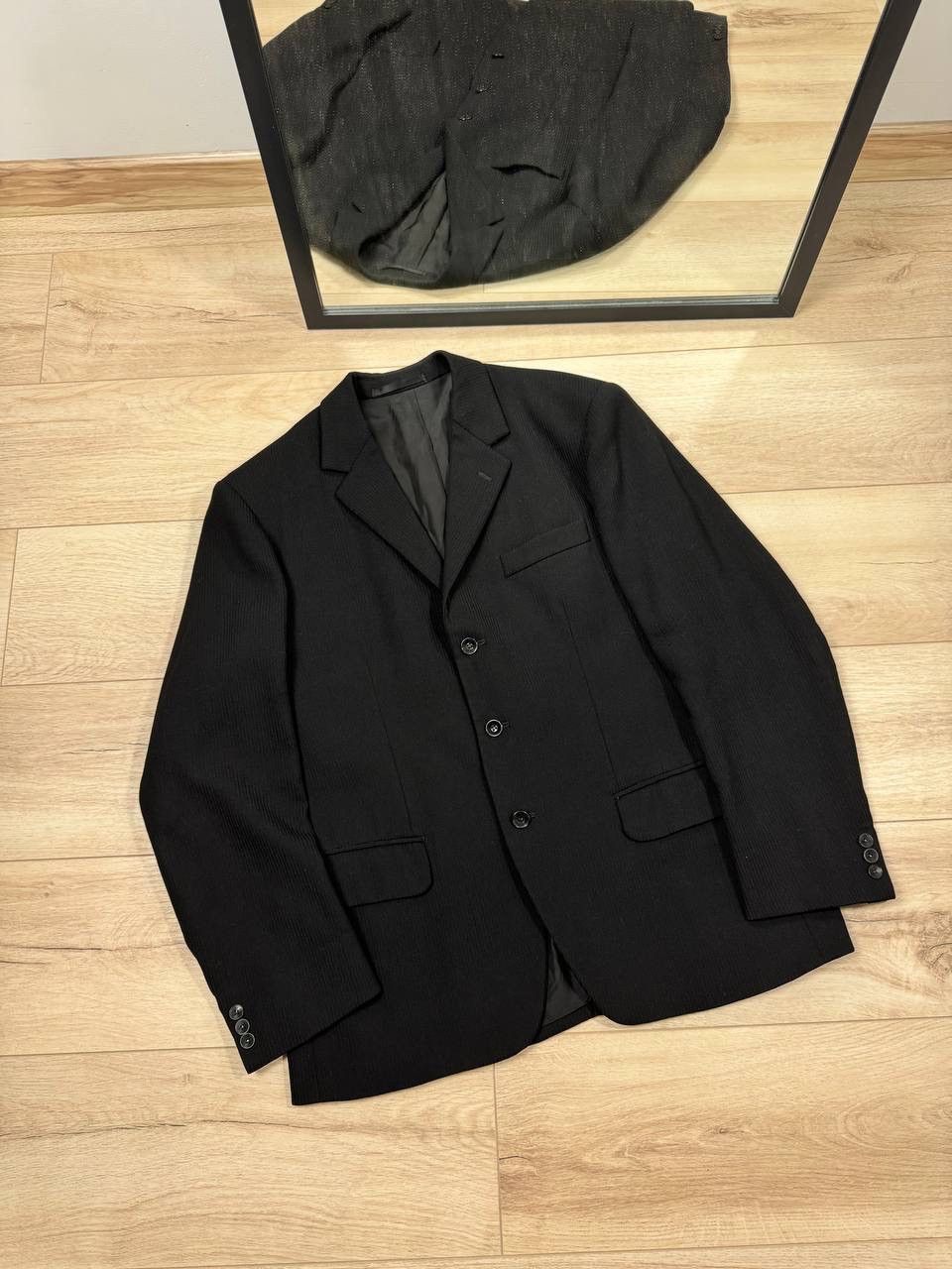 Vintage Vintage 1940s Men’s Black Suit - High Waist Trousers Size 42S - 2 Thumbnail