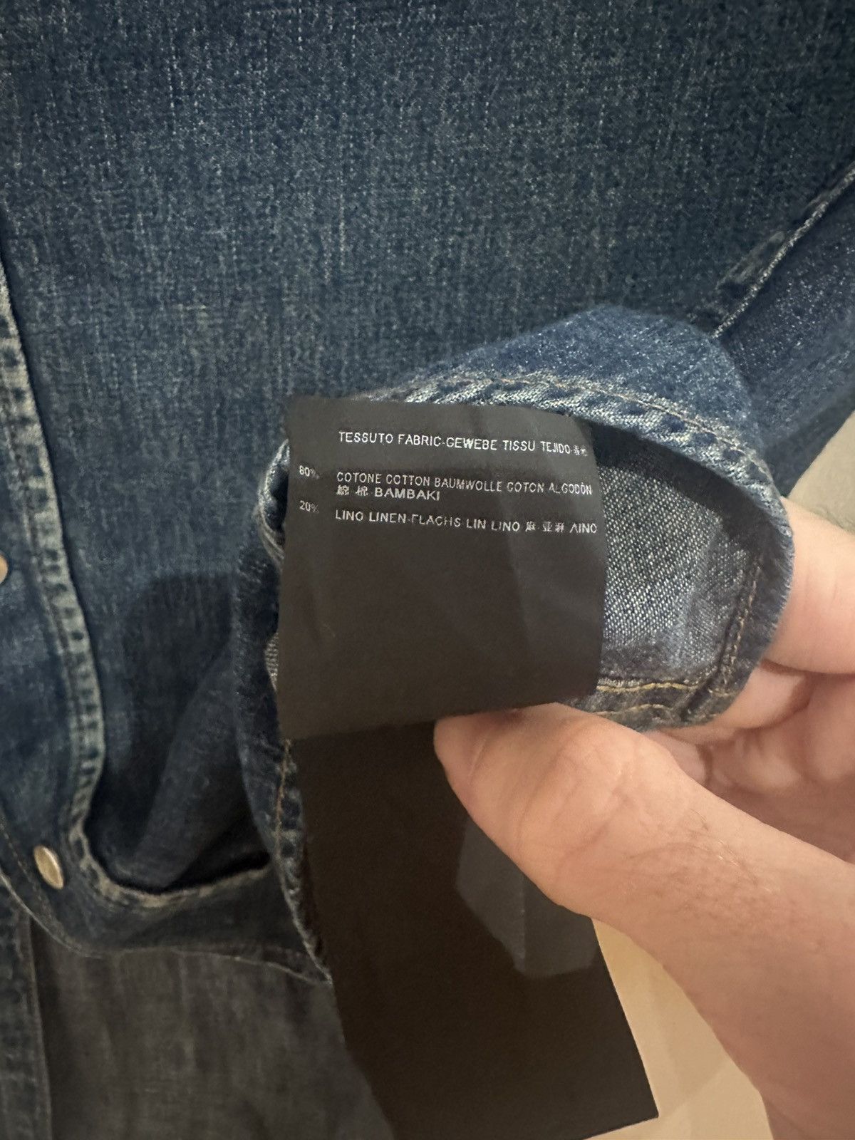 Saint Laurent Paris SS15 Denim Shirt Psych Rock XS Size US XS / EU 42 / 0 - 7 Thumbnail