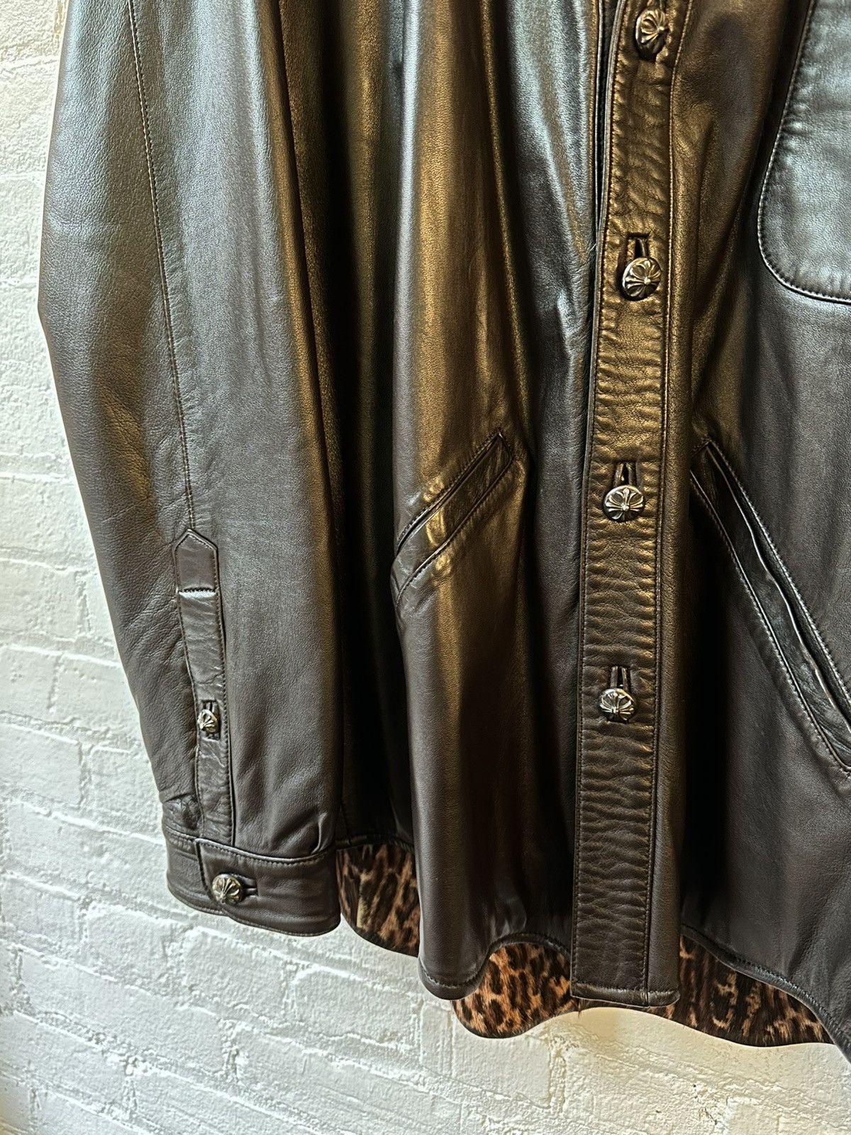 Chrome Hearts CHROME HEARTS LEATHER CHEETAH LINED JACKET Size US M / EU 48-50 / 2 - 3 Thumbnail