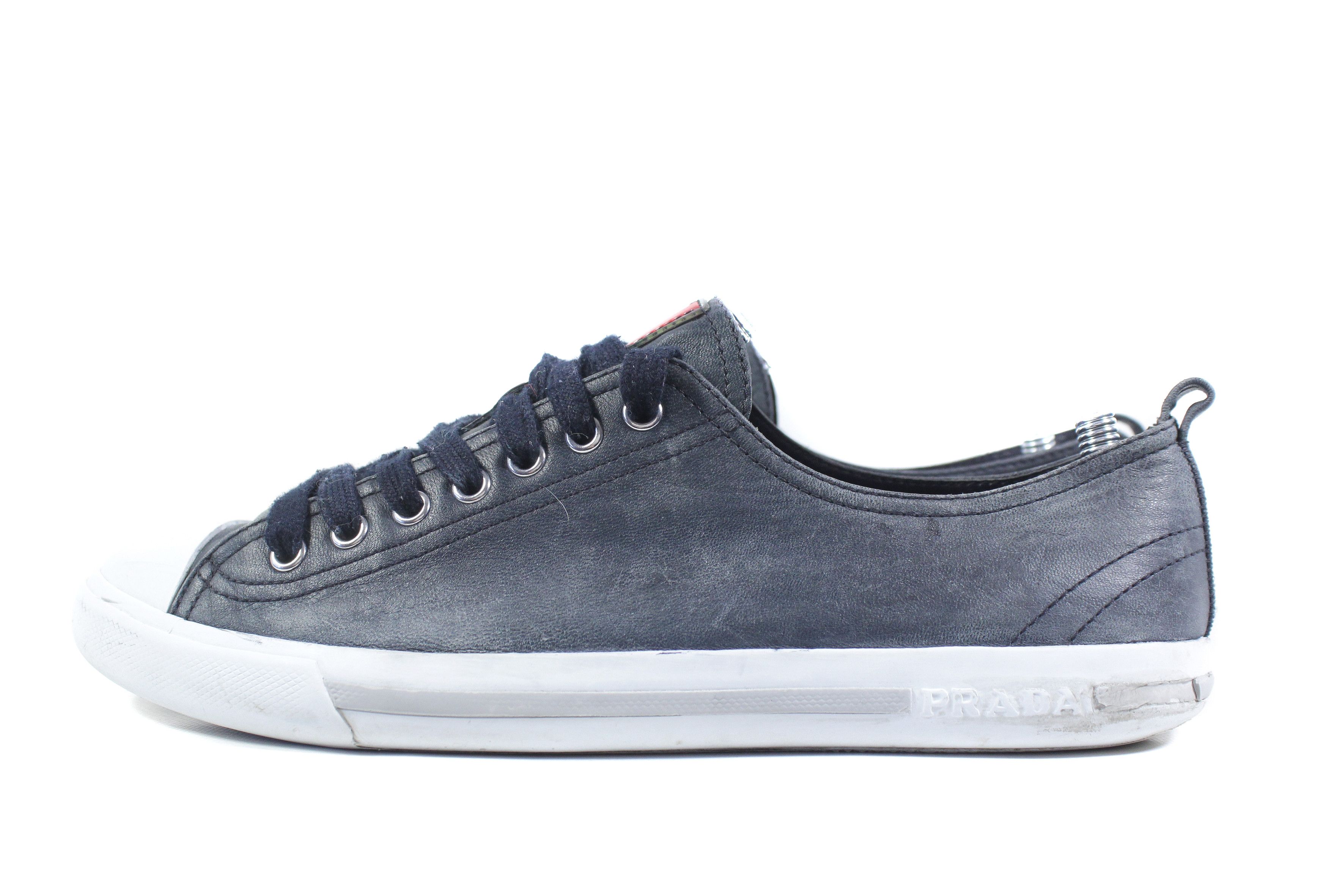 Prada Sport Leather Distressed Low Sneakers Size US 7.5 / EU 40-41 - 1 Thumbnail