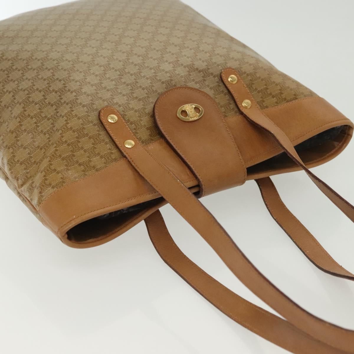 Celine CELINE Macadam Canvas Tote Bag Pvc Beige Gold Size ONE SIZE - 7 Thumbnail
