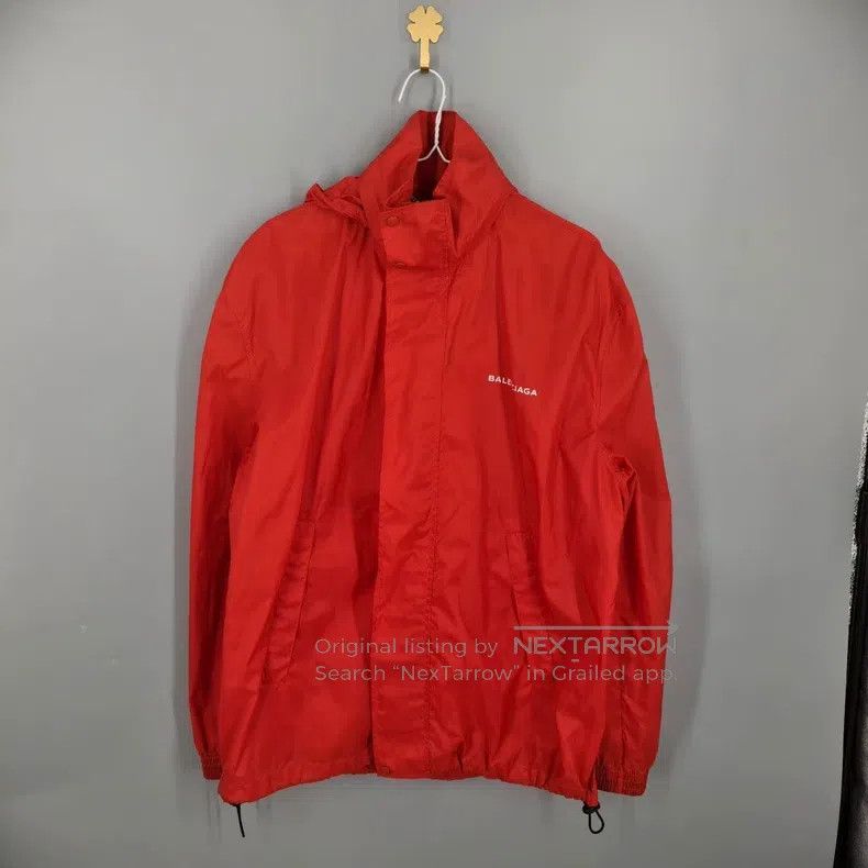 Balenciaga Balenciaga Red Floral Pattern Logo Windbreaker Size US S / EU 44-46 / 1 - 2 Thumbnail