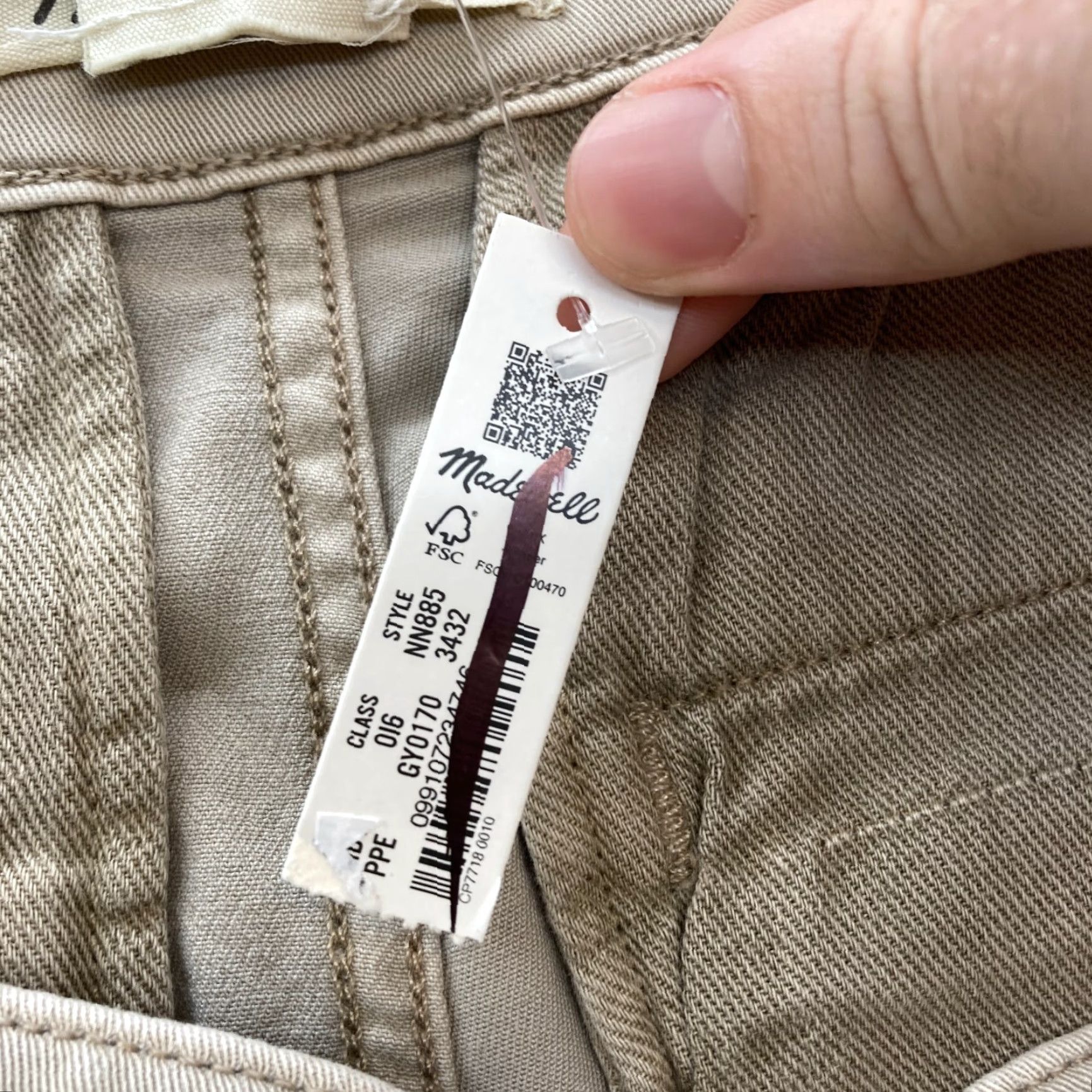 Madewell Madewell Cargo Pants Mens 34x32 Khaki Beige Stretch Fabric Straight Leg Mid Rise Size US 34 / EU 50 - 6 Thumbnail