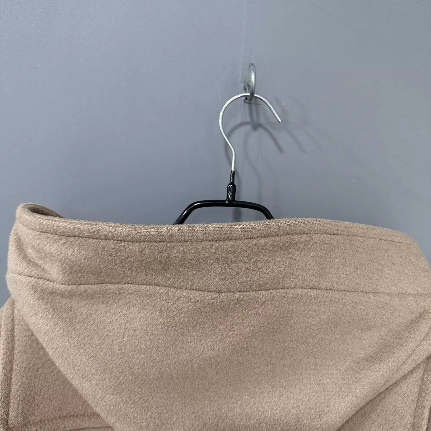 Burberry Burberry Women's UK4 Check Camel Button Wool Coat Size XS / US 0-2 / IT 36-38 - 4 Thumbnail