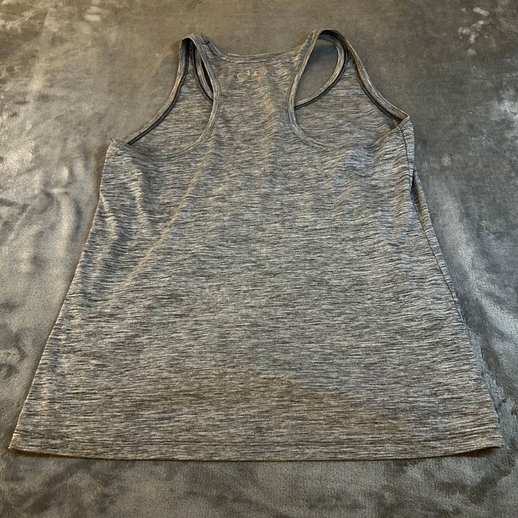 Under Armour Under Armour HeatGear Tank Womens Large Gray Space Dye Racerback Loose Fit Size L / US 10 / IT 46 - 3 Thumbnail