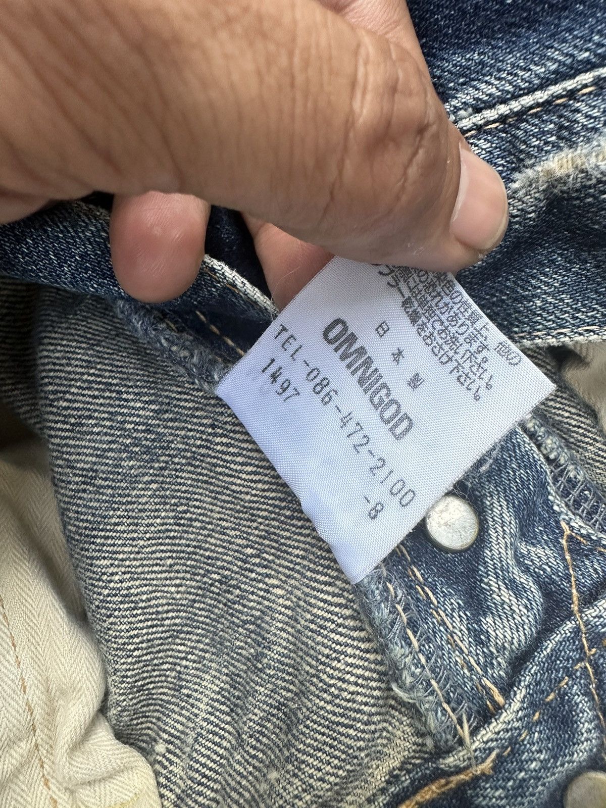 KOJIMA GENES × OMNIGOD × Vintage Omnigod Vintage Fly Button Selvedge Distressed Denim D7 Size US 28 / EU 44 - 15 Thumbnail