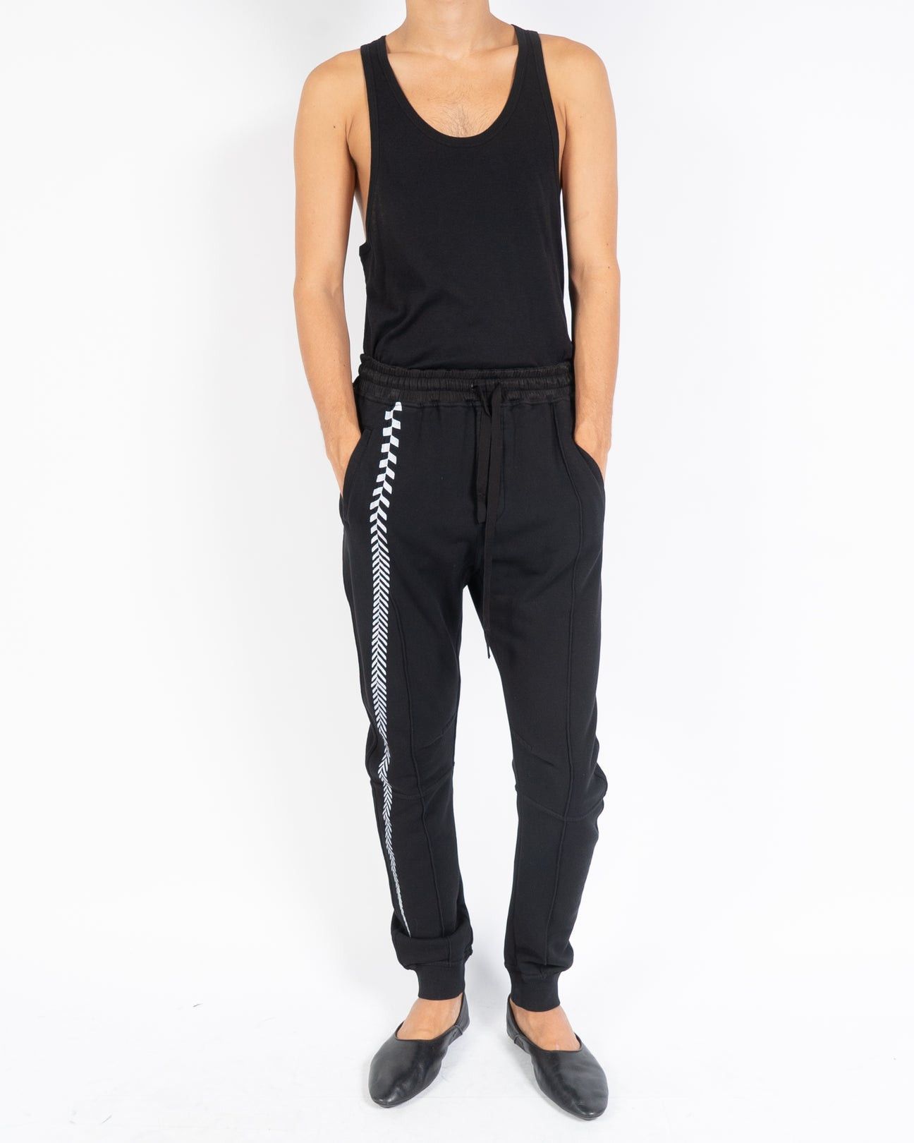 image of Haider Ackermann Embroidered Sweatpants in Black, Men's (Size 30)