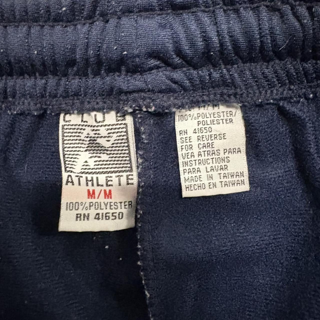Japanese Brand × Vintage Crazy Vintage Y2K/2000s Baggy Striped Navy Blue Track Pants! Size US 32 / EU 48 - 7 Thumbnail