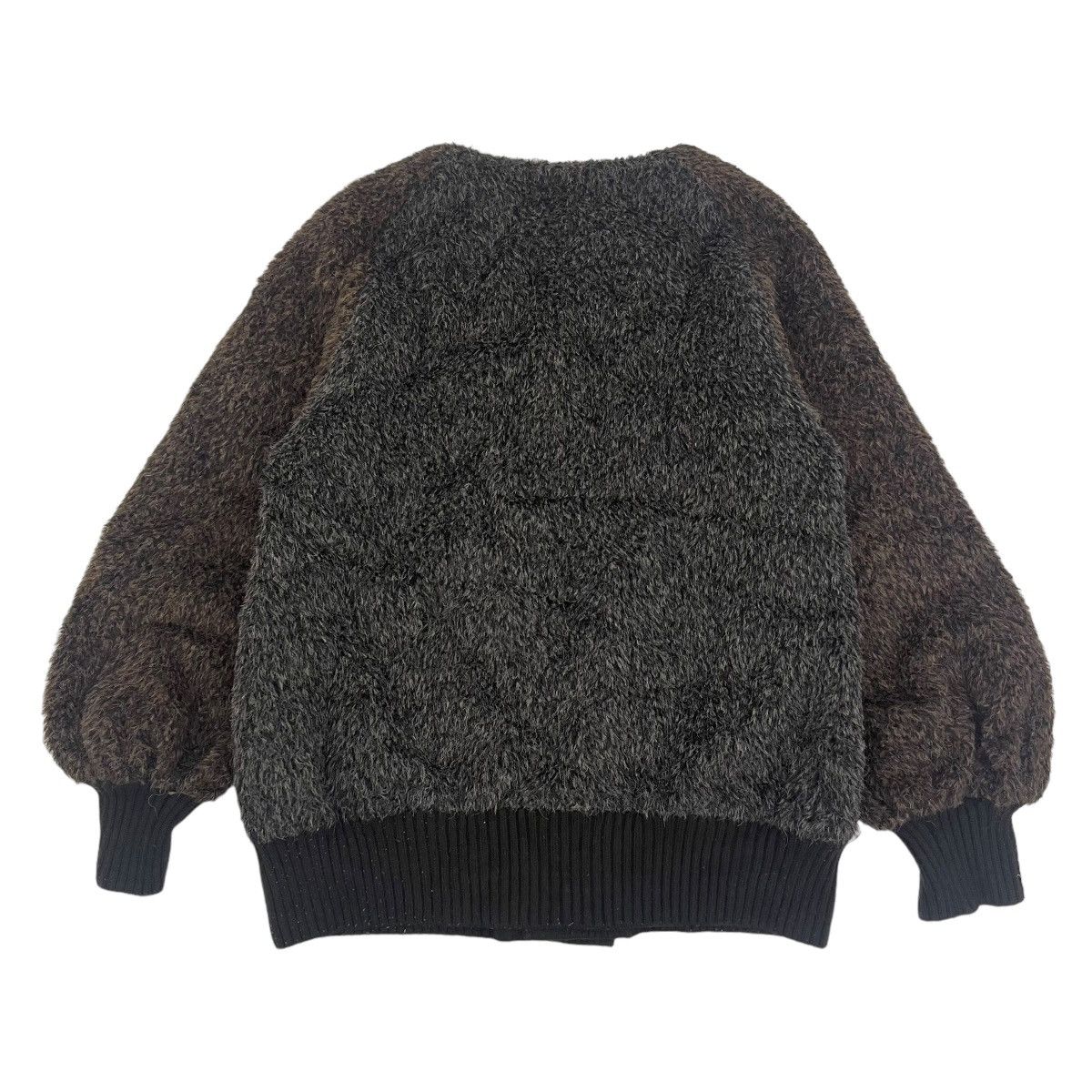 Japanese Brand ⚡️Tiny Dinosaur Faux Fur Button Mohair Jacket Made In 🇯🇵 Size M / US 6-8 / IT 42-44 - 3 Thumbnail